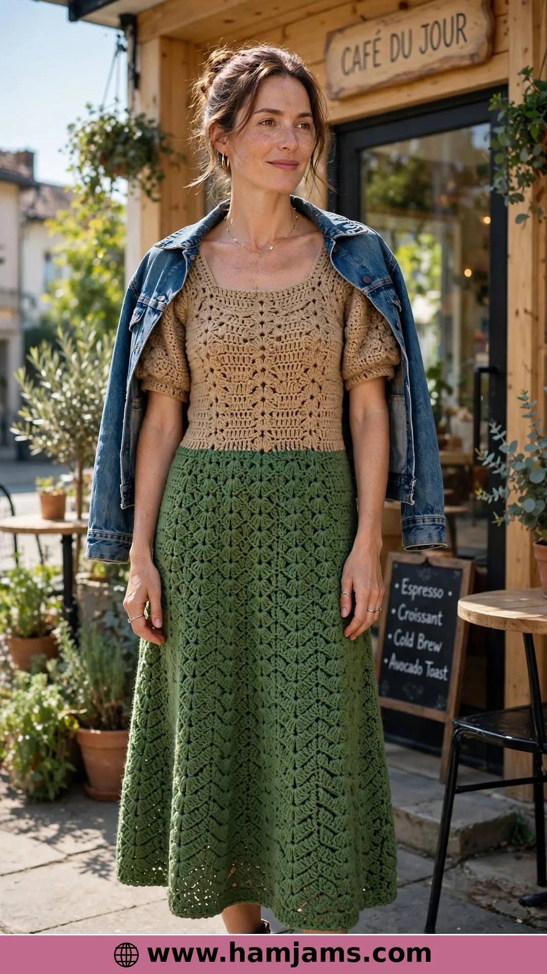 The Café Latte Dress in Cosy Alpine Stitch