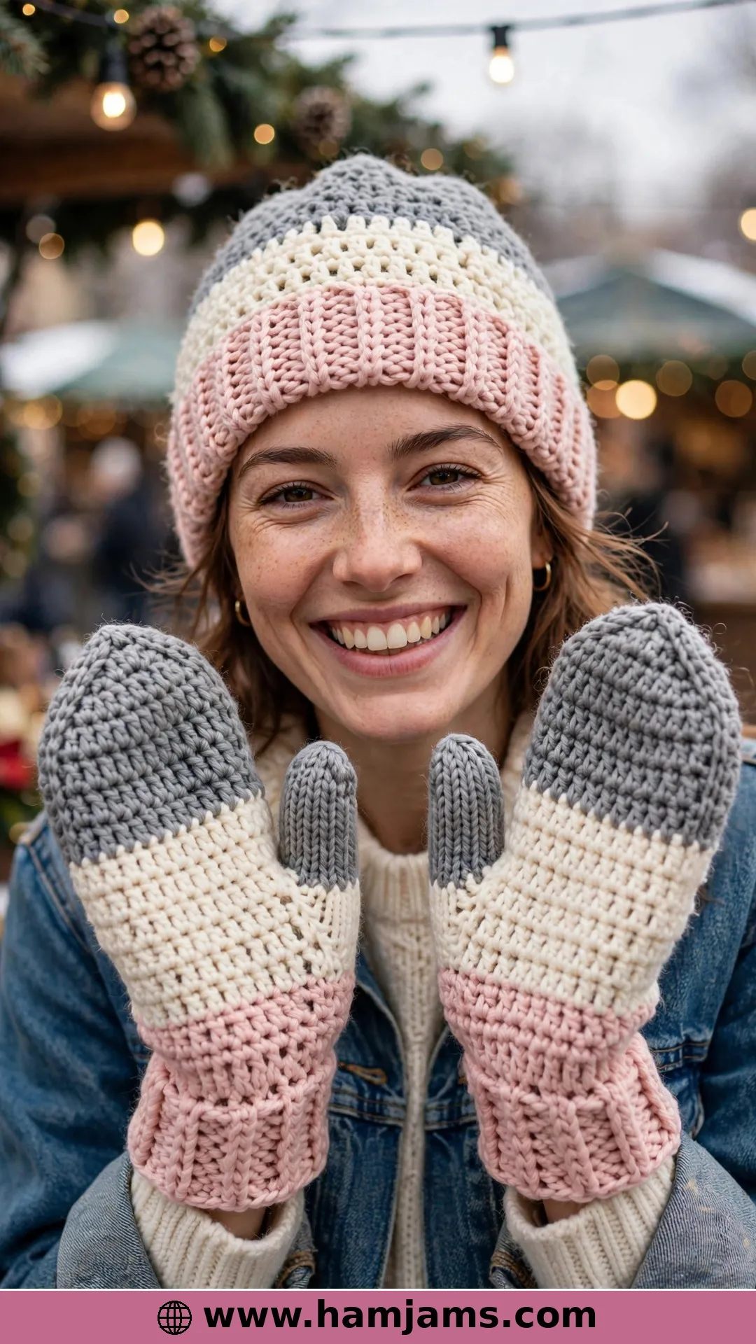 The Colour-Block Mittens for Your First Pair