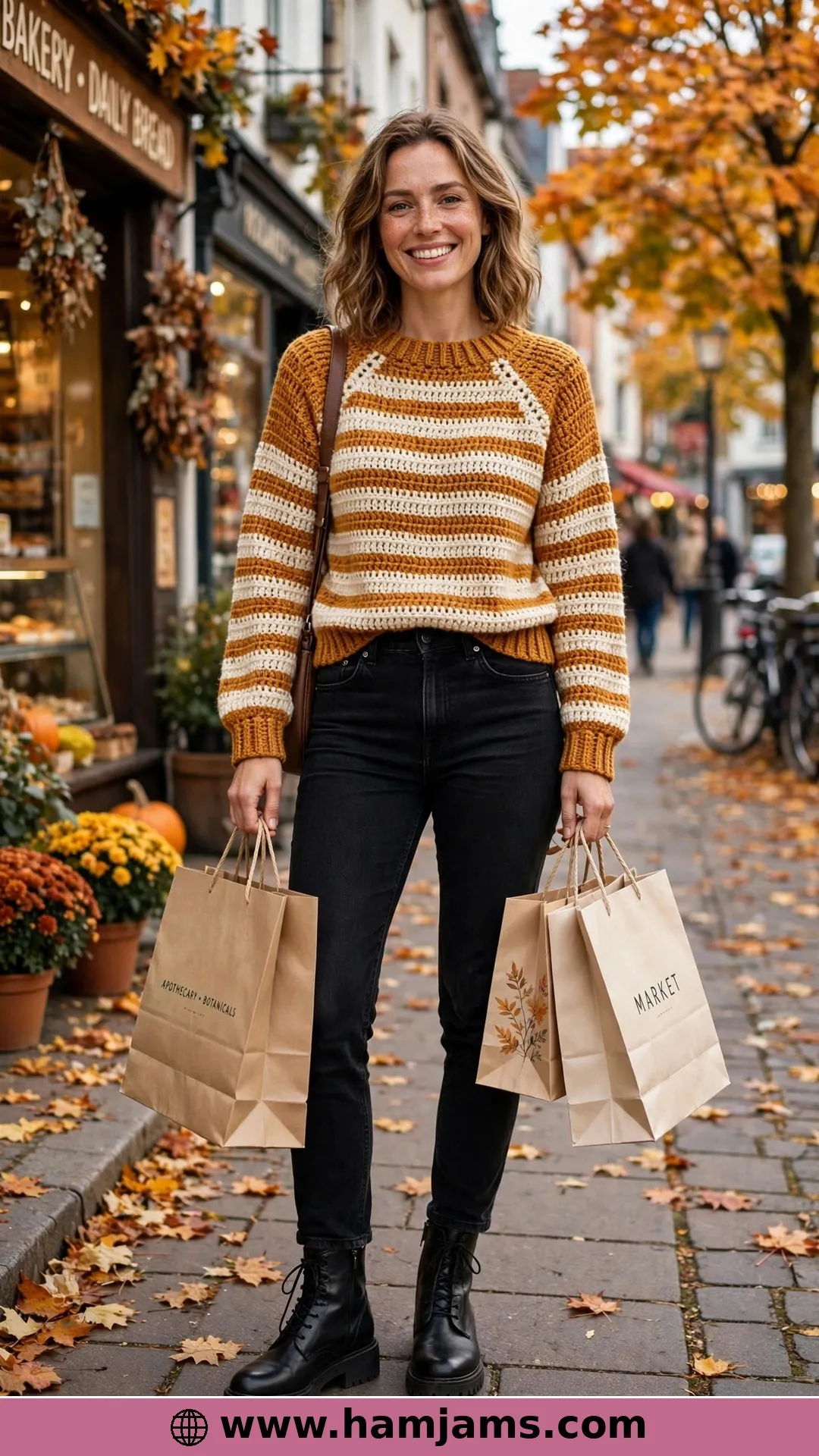 The Amber Sweater with Stripes and Third-Loop Texture