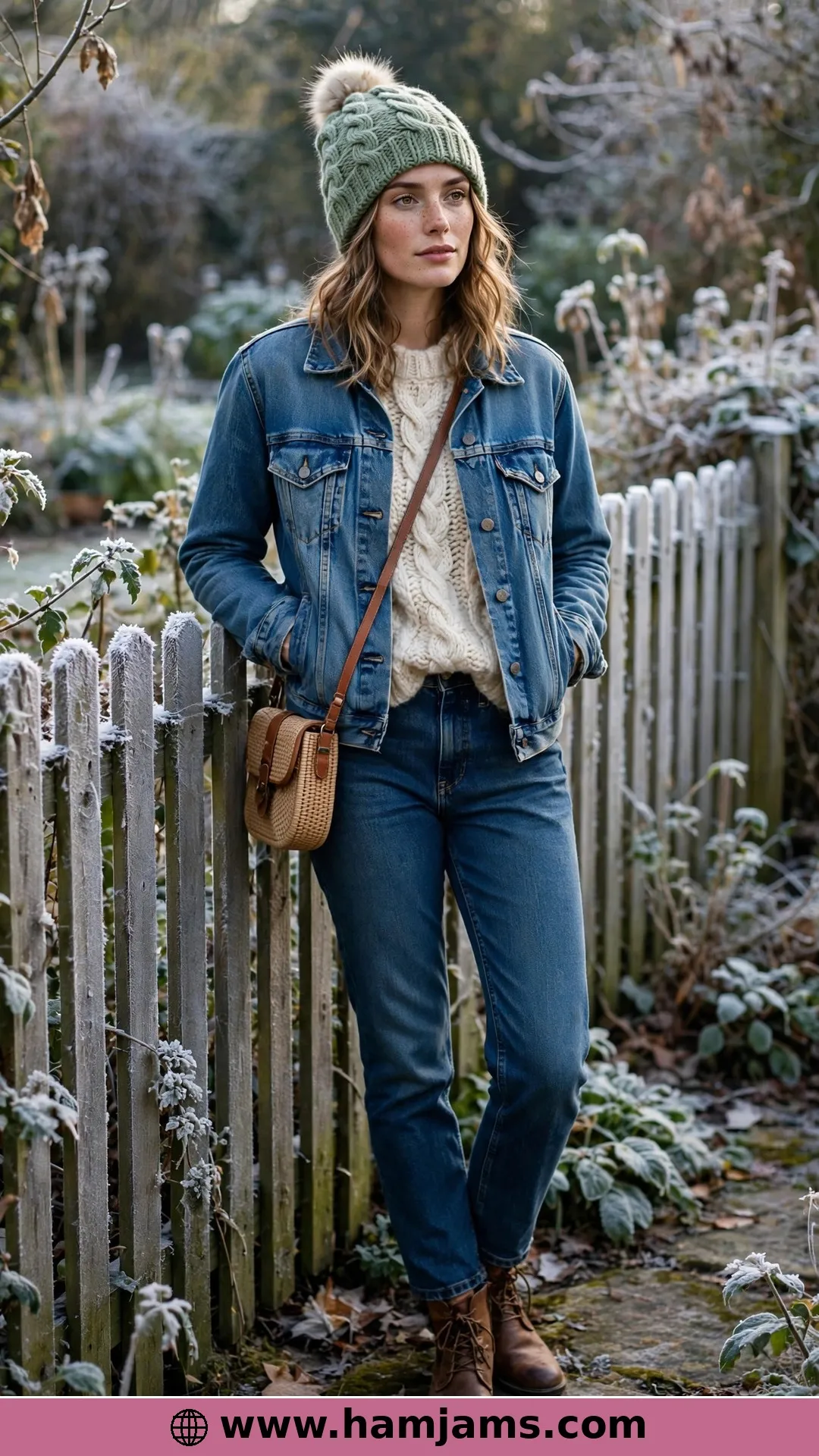 The Braided Cable Slouch with the Wedge-Shaped Crown