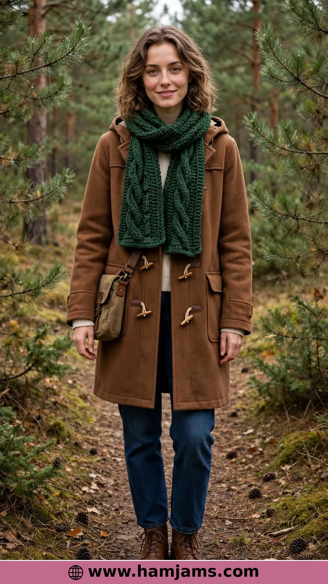 The Alpine Forest Scarf with the Deep Woodland Texture