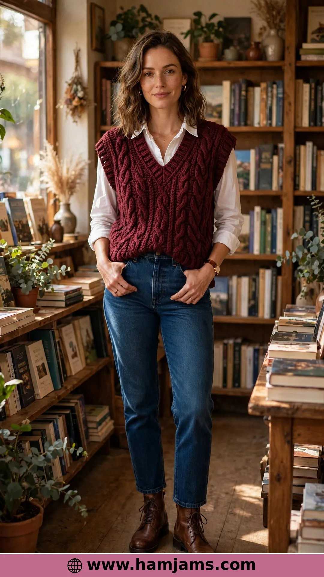 The Cabled V-Neck Sweater Vest