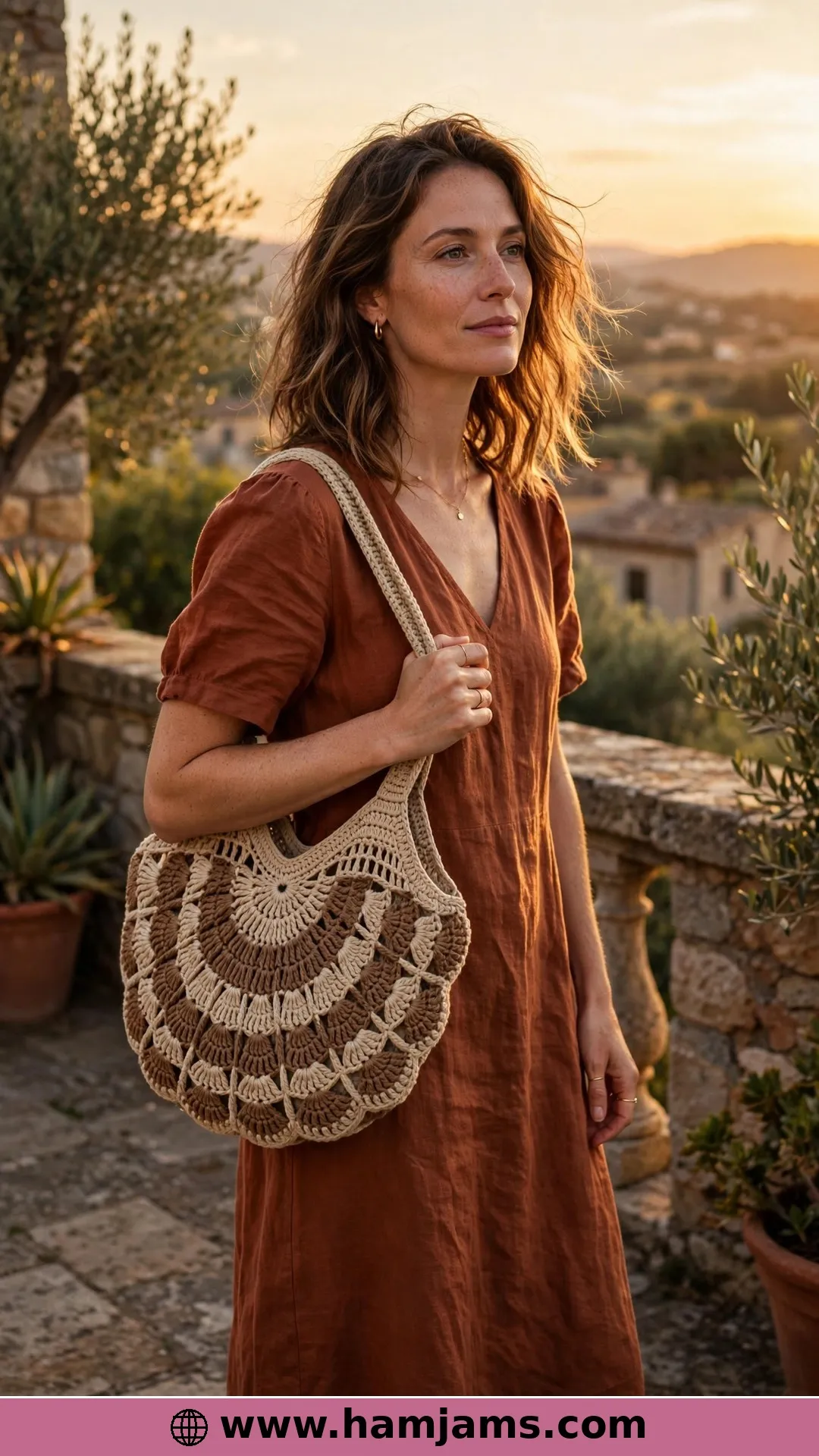 The Kalahari Tote with the Fan Pattern