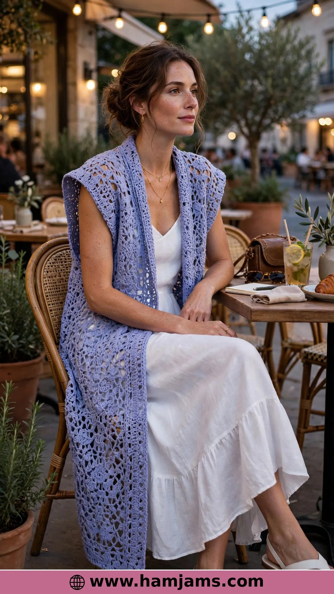 Sleeveless Summer Long Cardigan