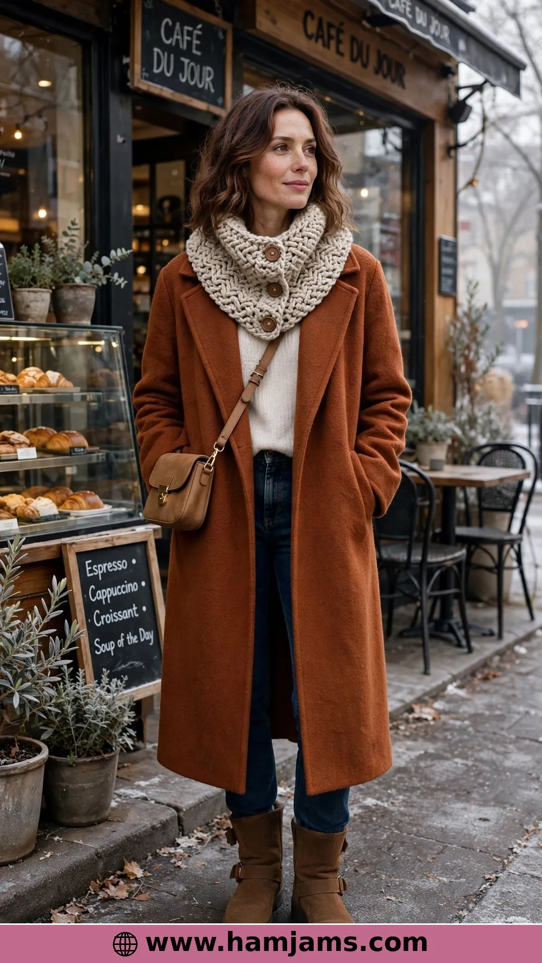 The Bixby Button Cowl with the Herringbone Texture