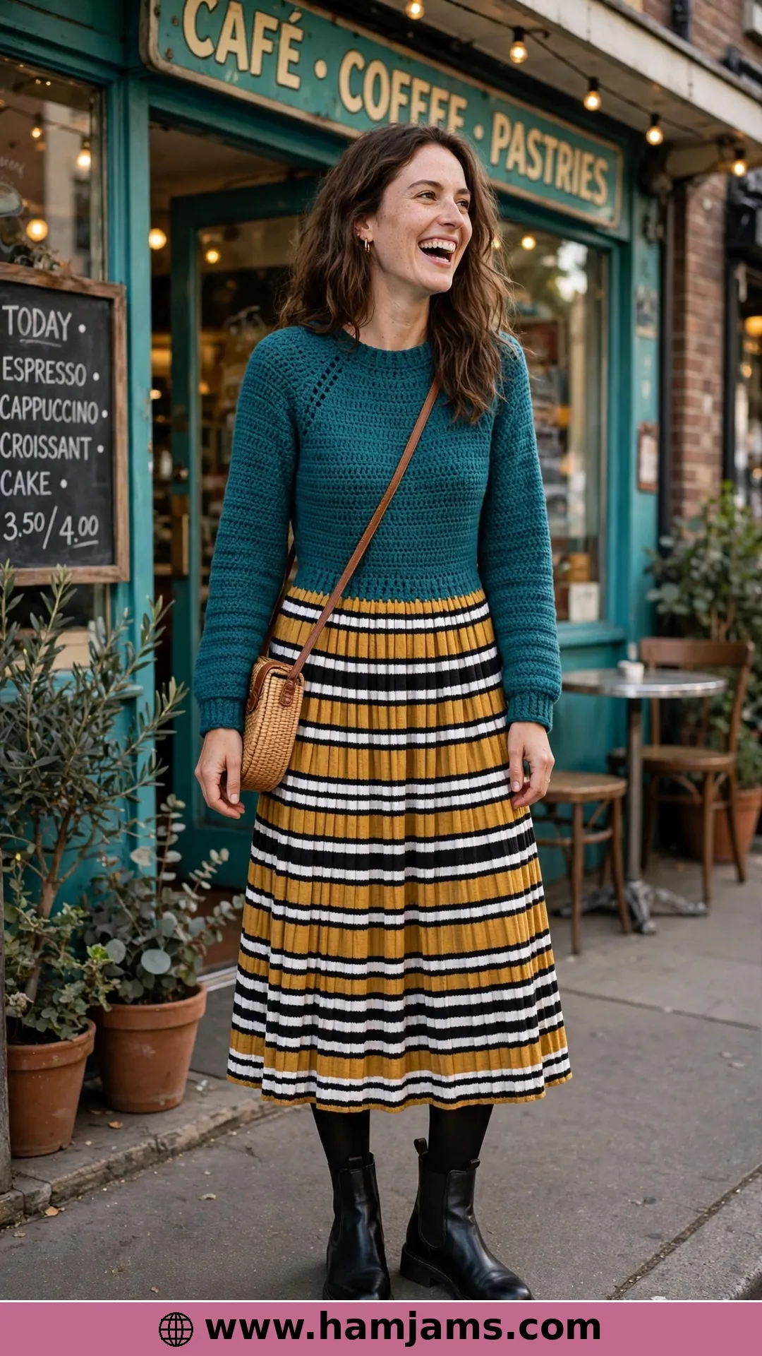 The Retro Stripe Raglan Dress