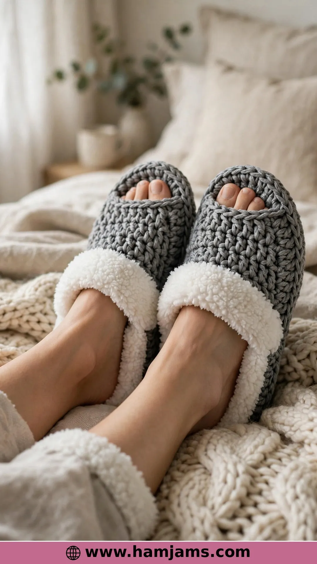 The Luxe Loops Slippers with the Sherpa Cuffs