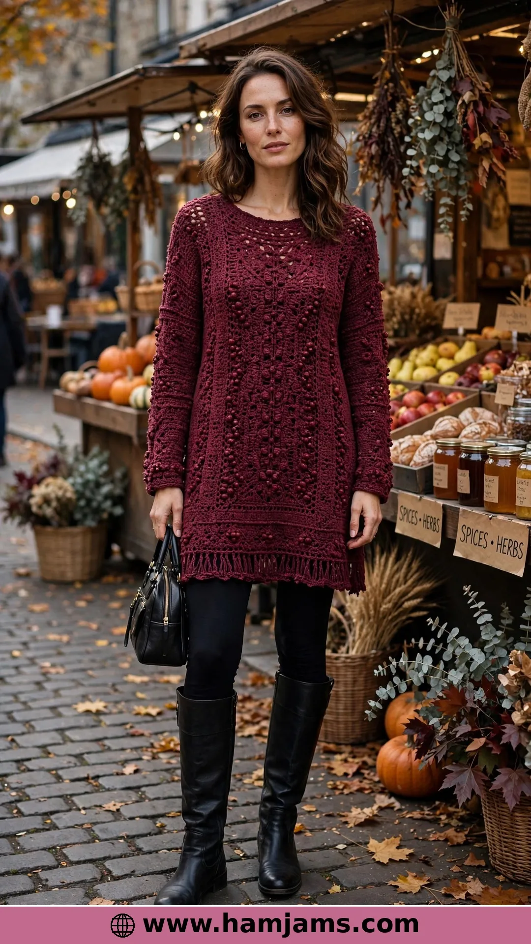 The Beaded-Texture Tunic Dress