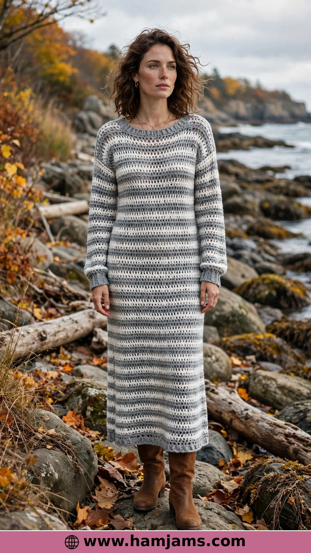 The One-Piece Sweater Dress in Easy Stripes