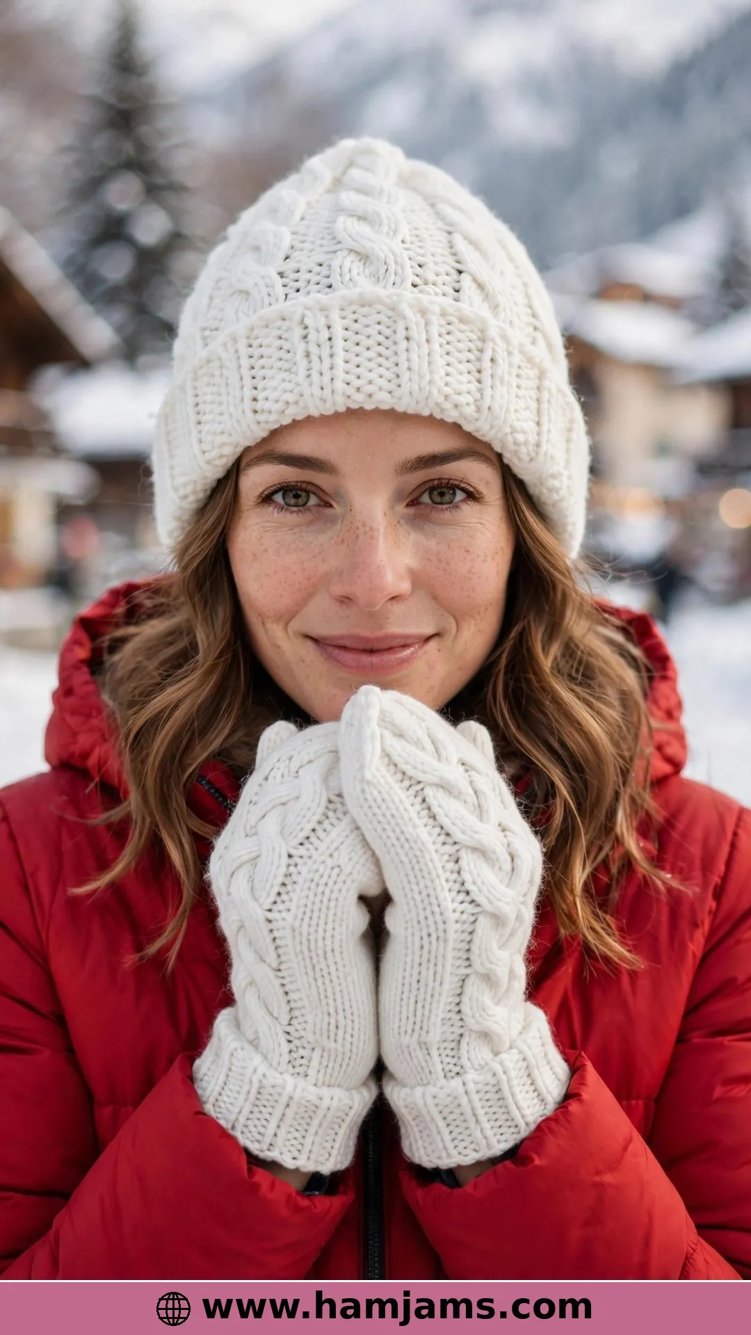 The Cabled Snowdrift Mittens with Heirloom Energy