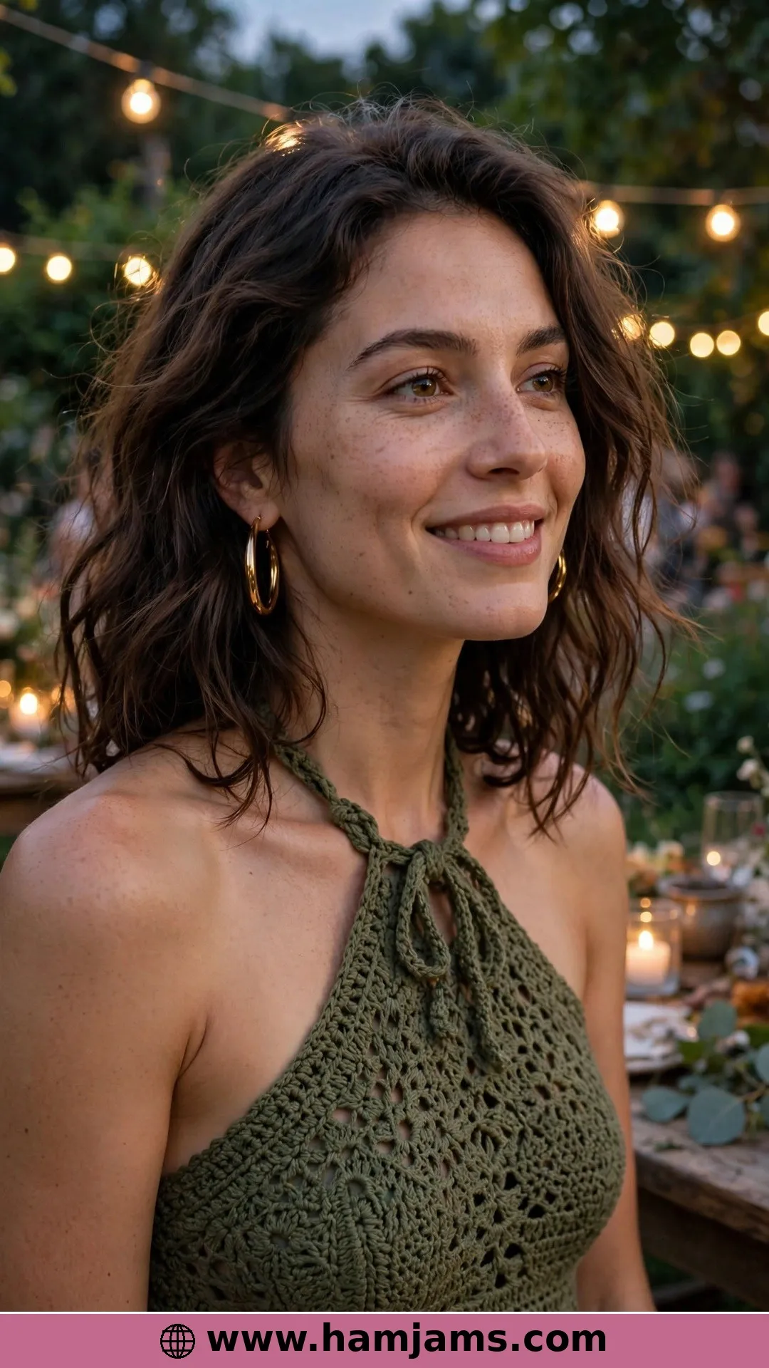 The Mana Halter Tank with the Eyelet Bodice