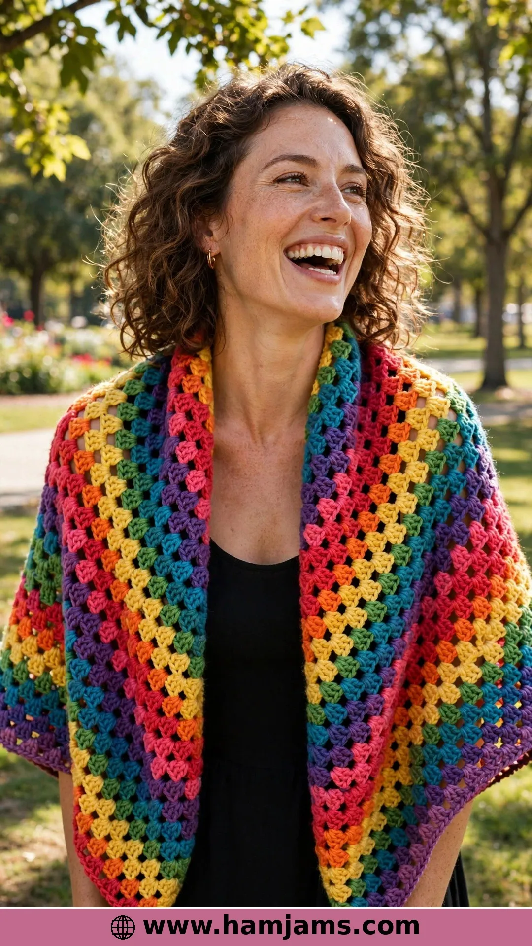 The Continuous Granny Square Cocoon Shrug