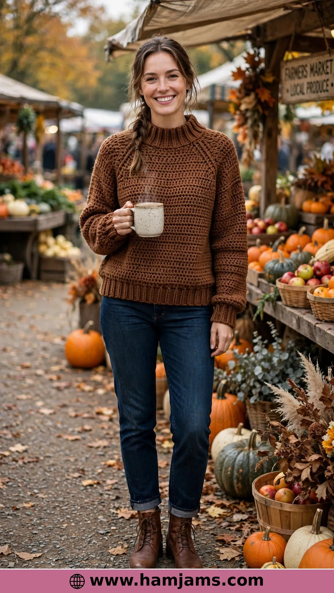 The Chestnut Raglan with the Cosy Mock Neck