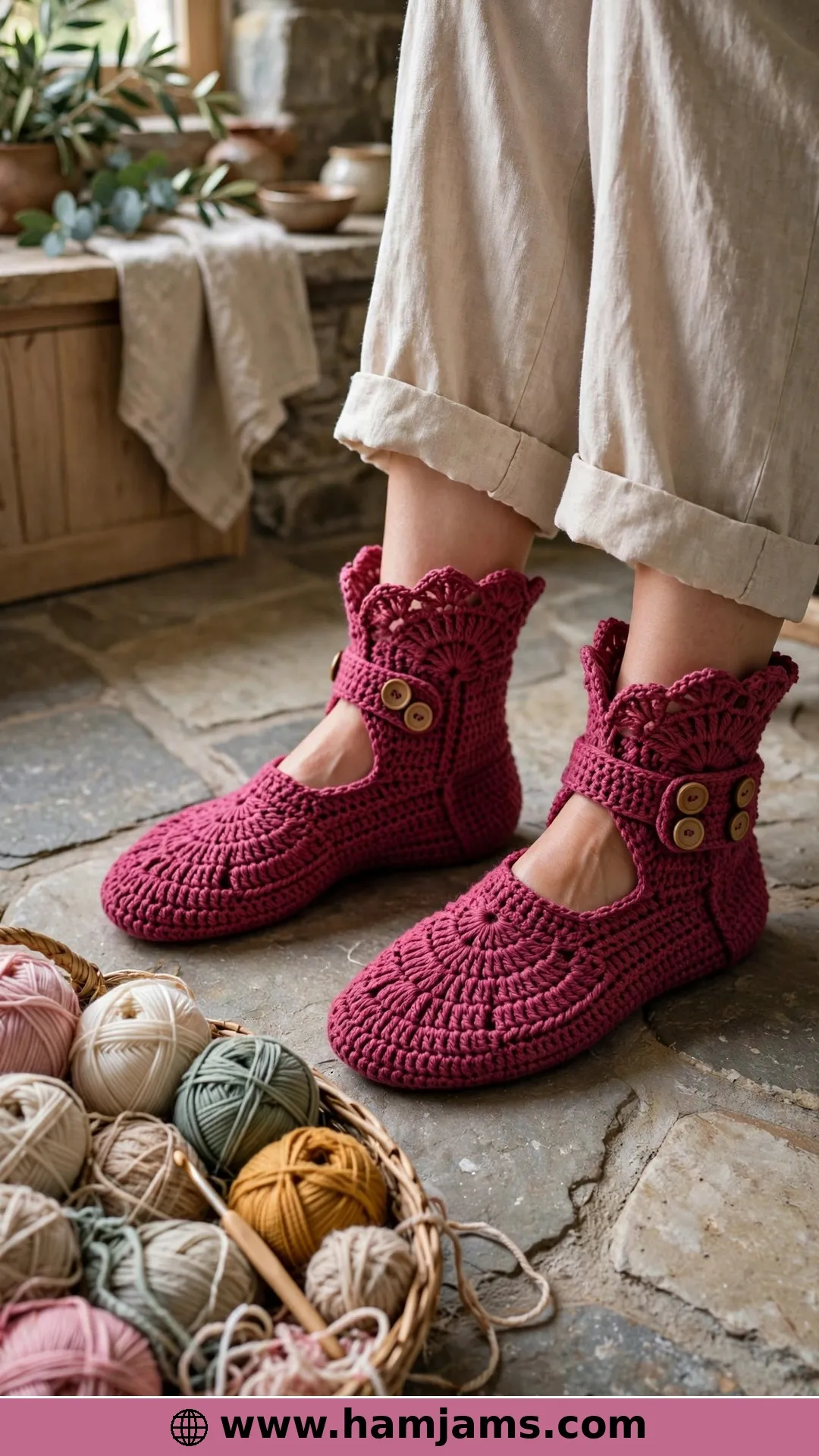 The Hot Socks with the Fan Edge and Buttoned Strap