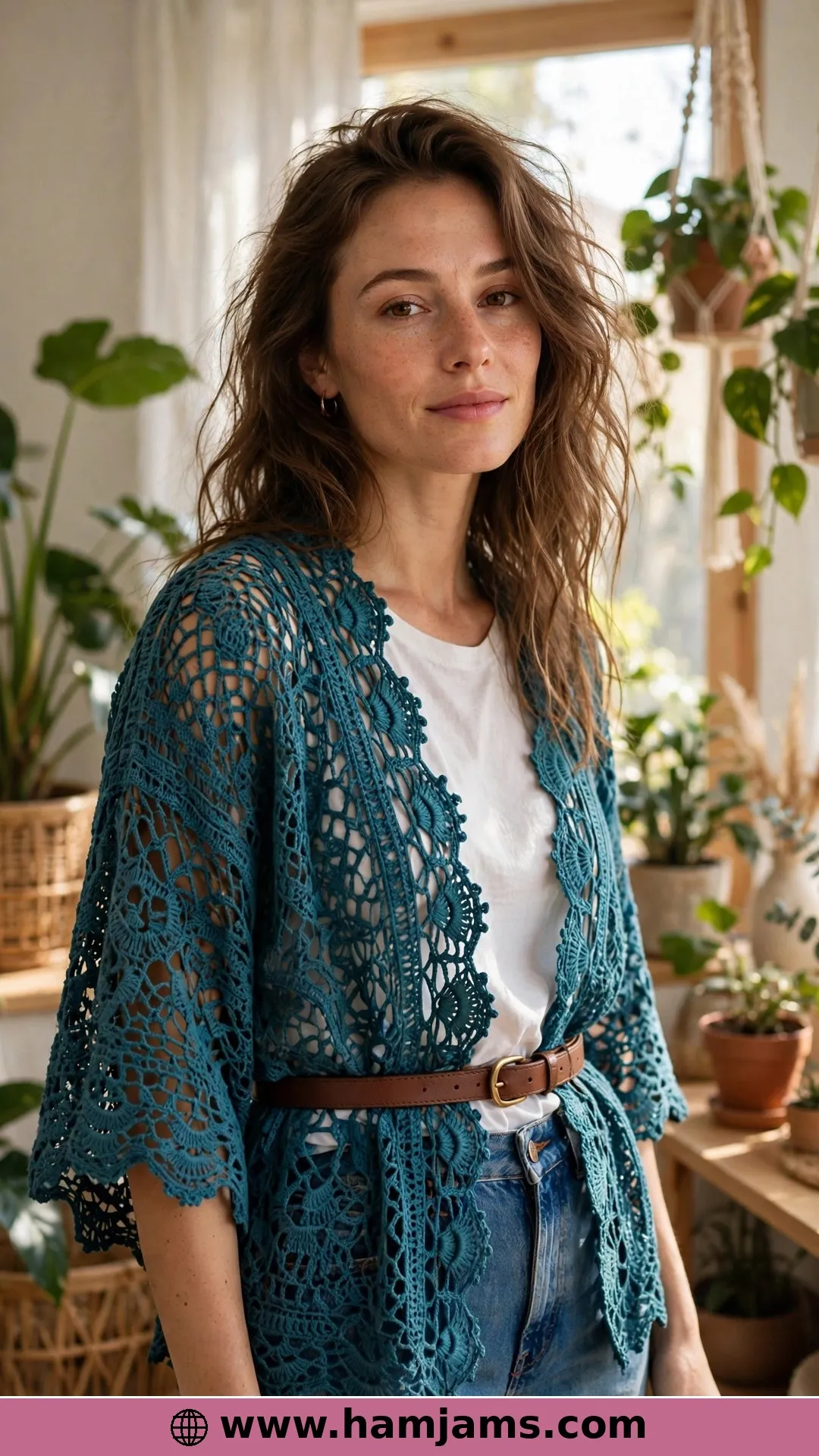 The Laced-Up-Back Boho Kimono