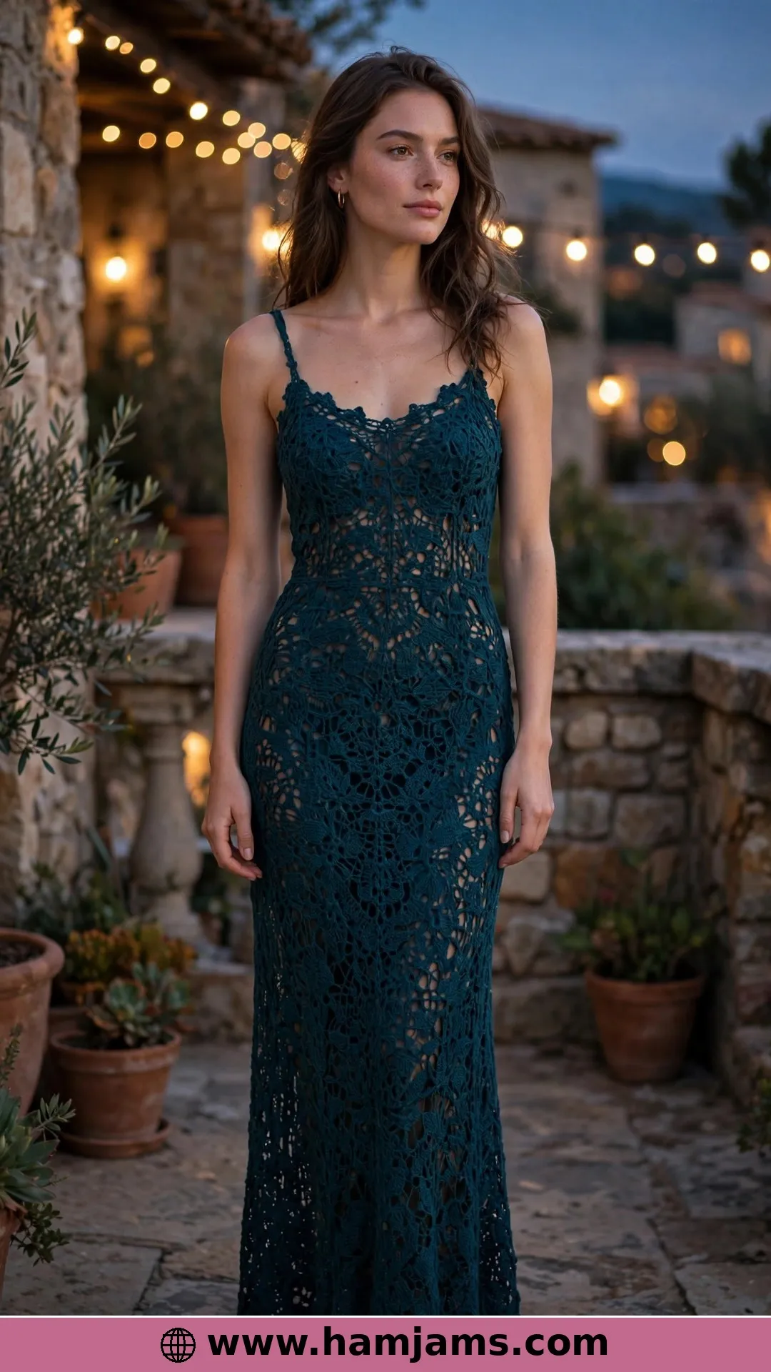 The Sorelya Lace Dress, Fitted and Floor-Sweeping