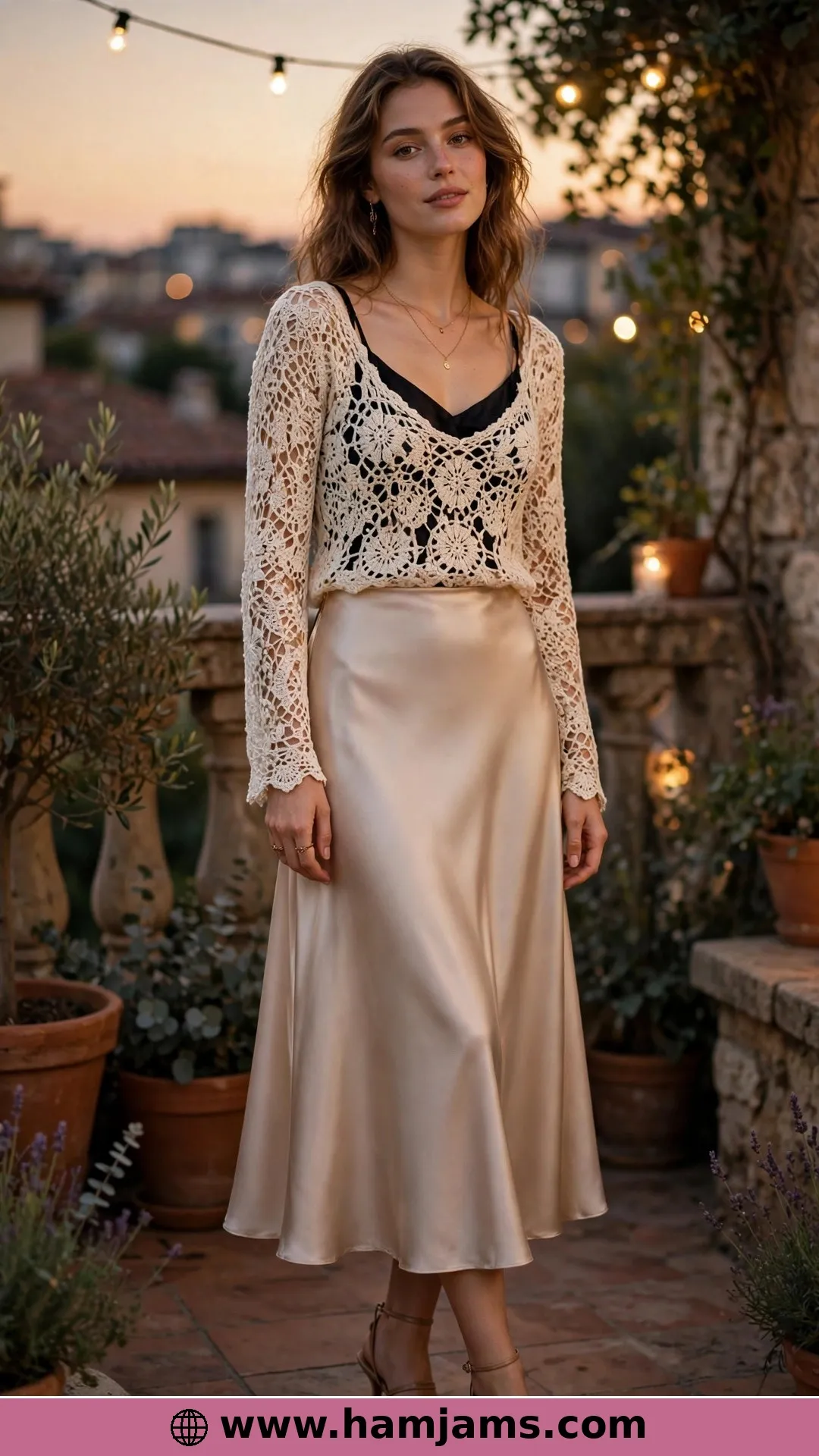 The Long-Sleeve Lace Top for Golden Evenings