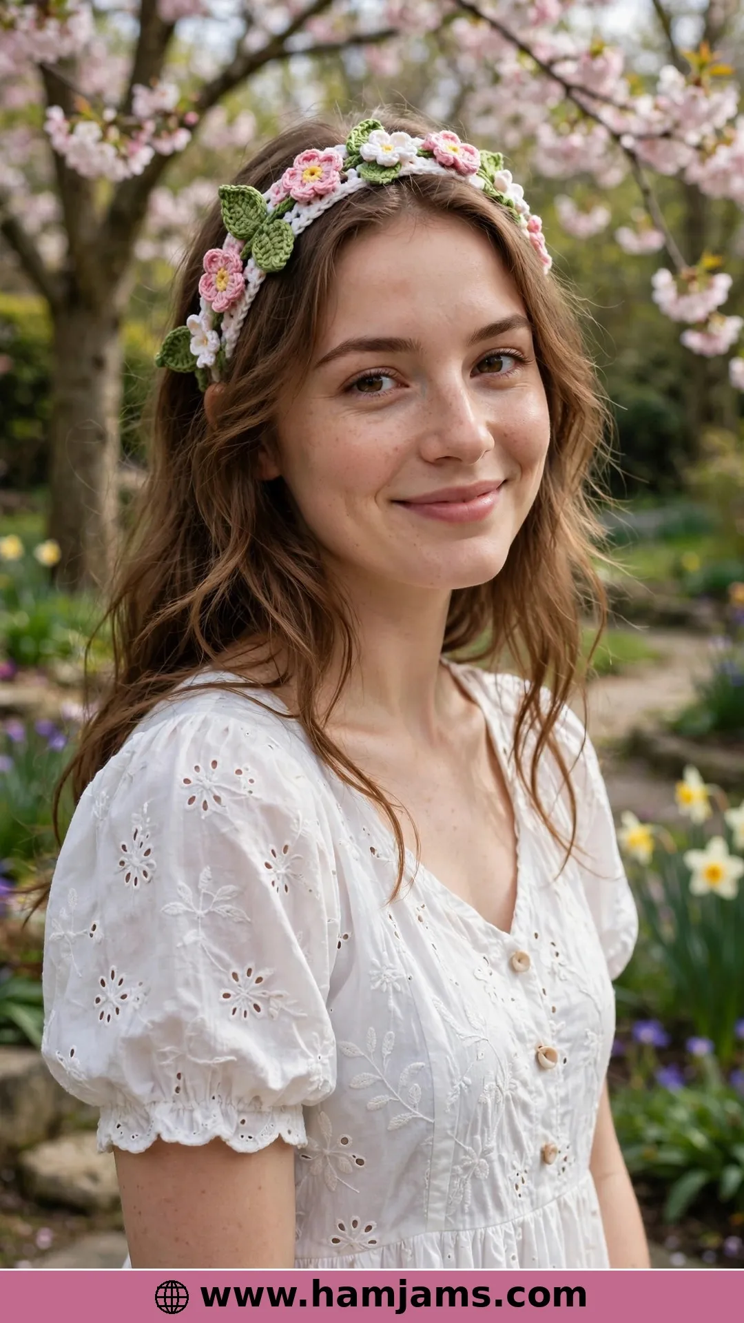The April Flowers Headband for Spring Hair