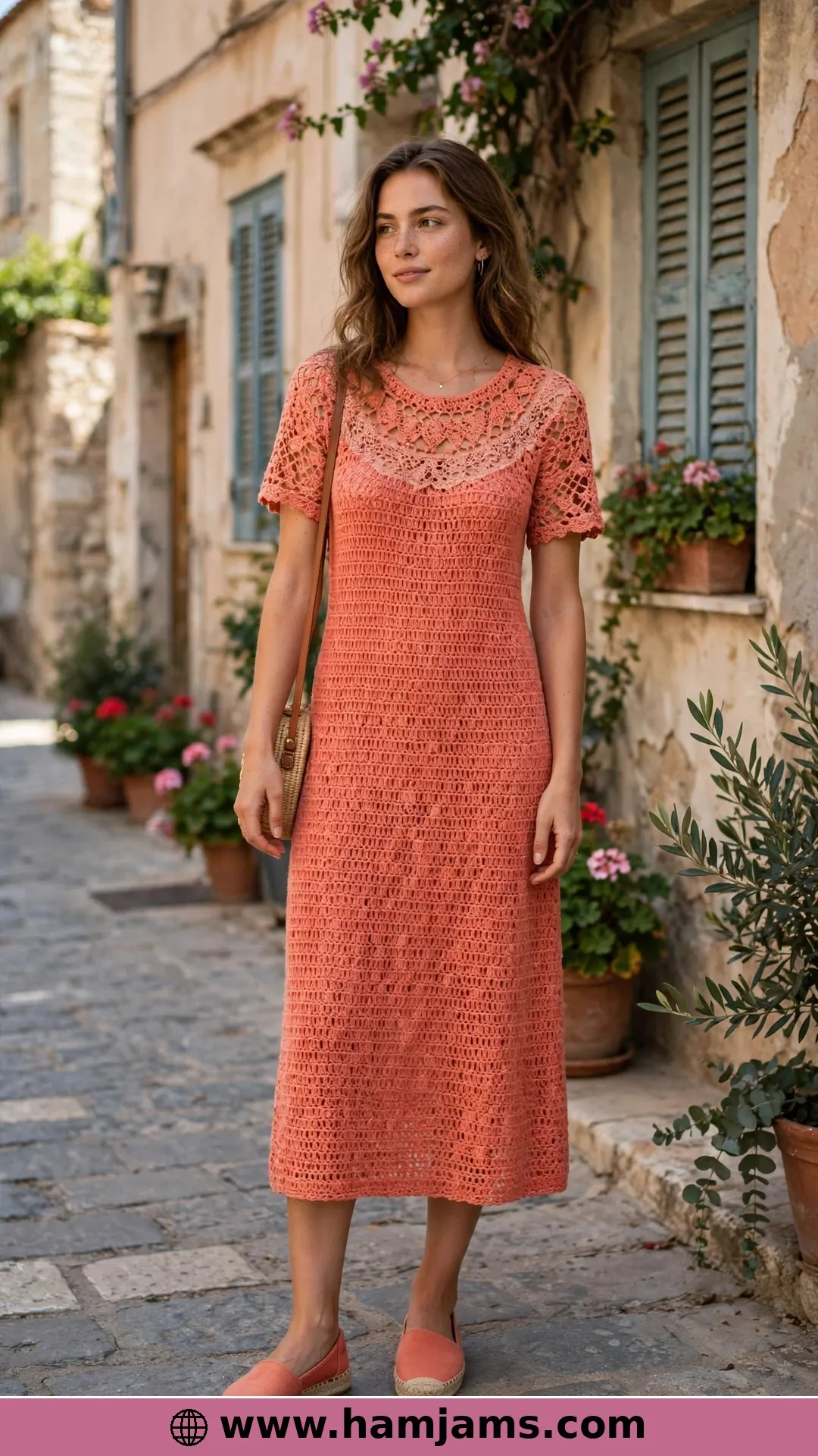 The Toulouse Dress With a Round Lace Yoke