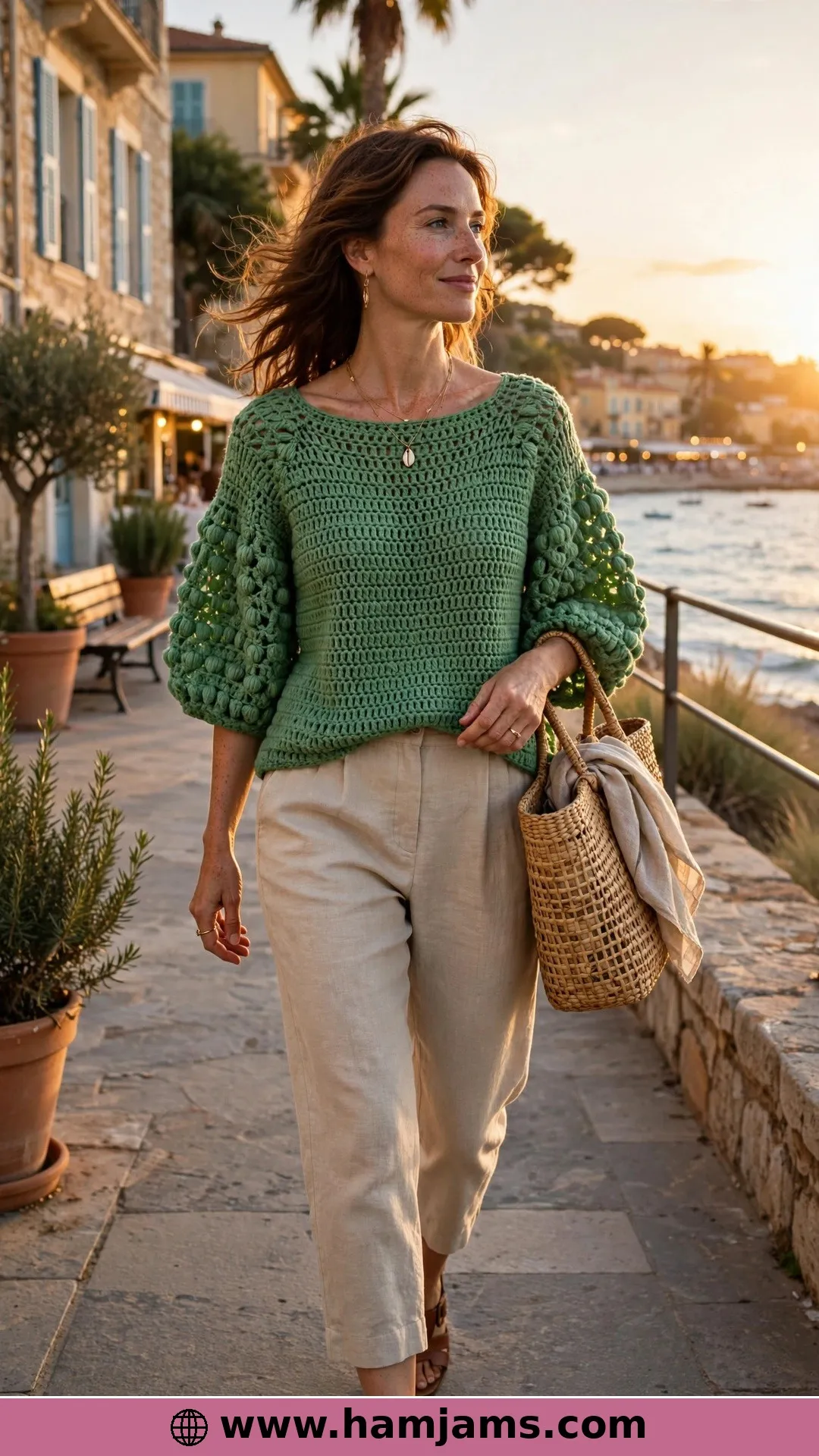 The Coastal Tee with the Boat Neck and Puff Stitch Texture