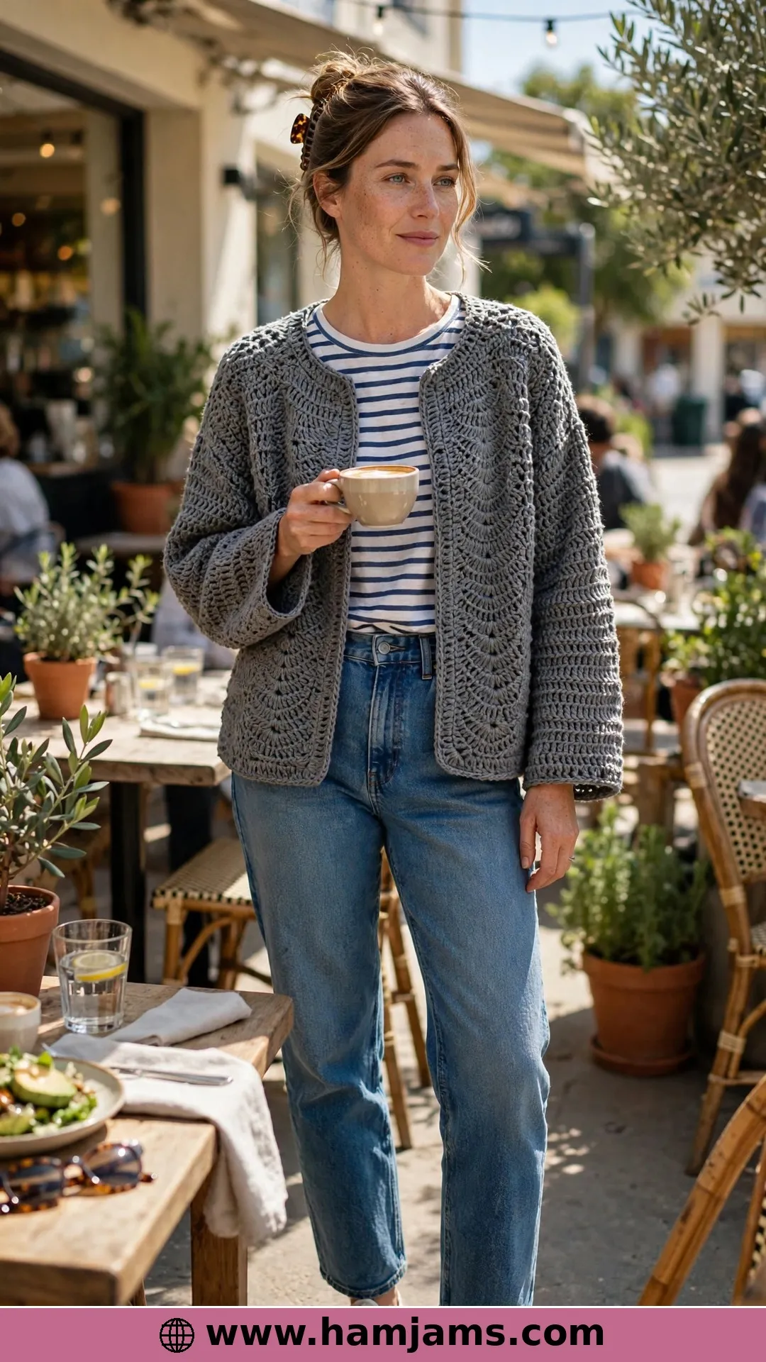 The Boxy Ripple Jacket for Lunches in Town
