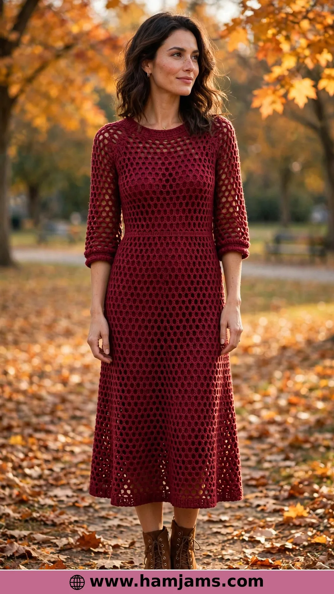The Amelia Dress in Tunisian Honeycomb