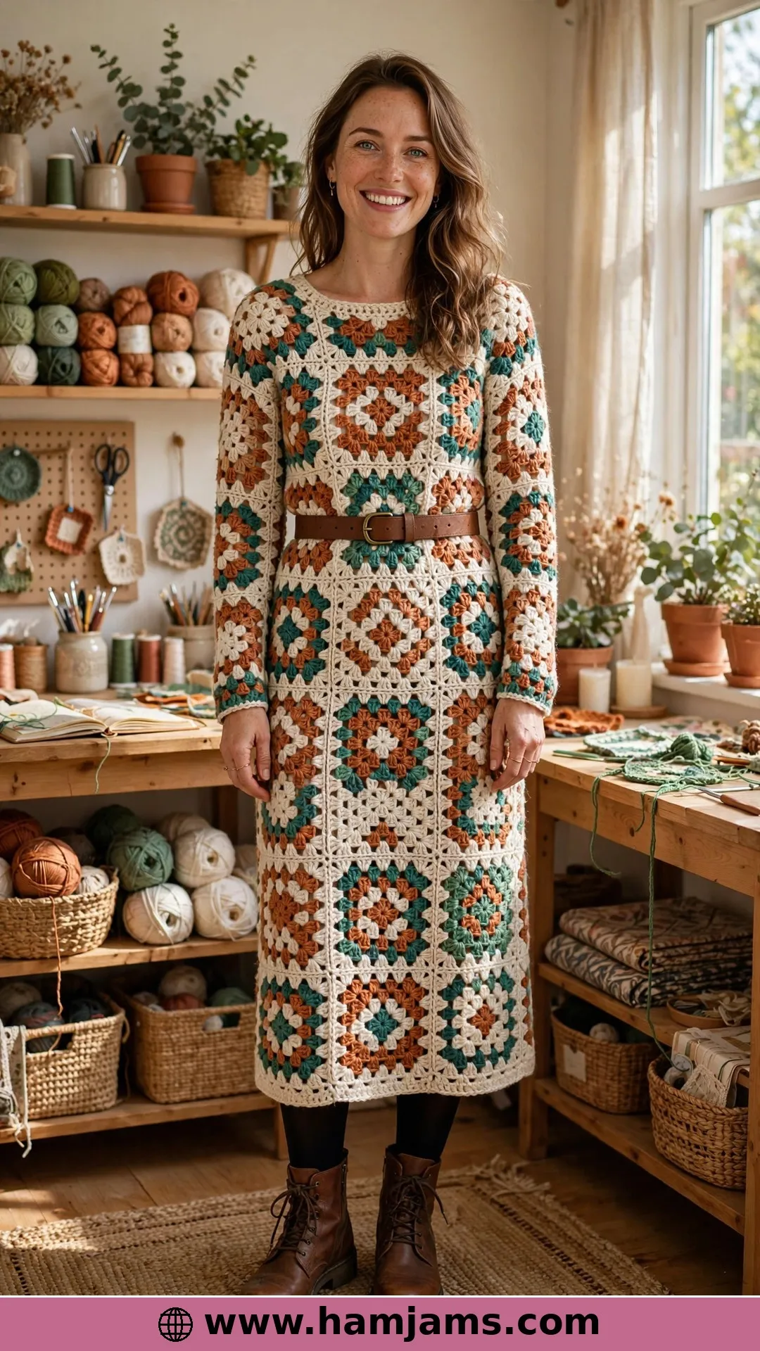 The Retro Granny-Stitch Dress