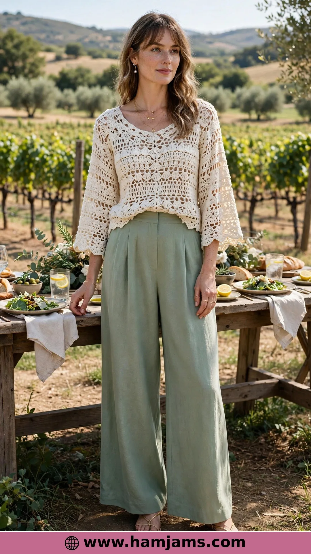 The Aerwyna Blouse with the Lace and Shell Stitchwork