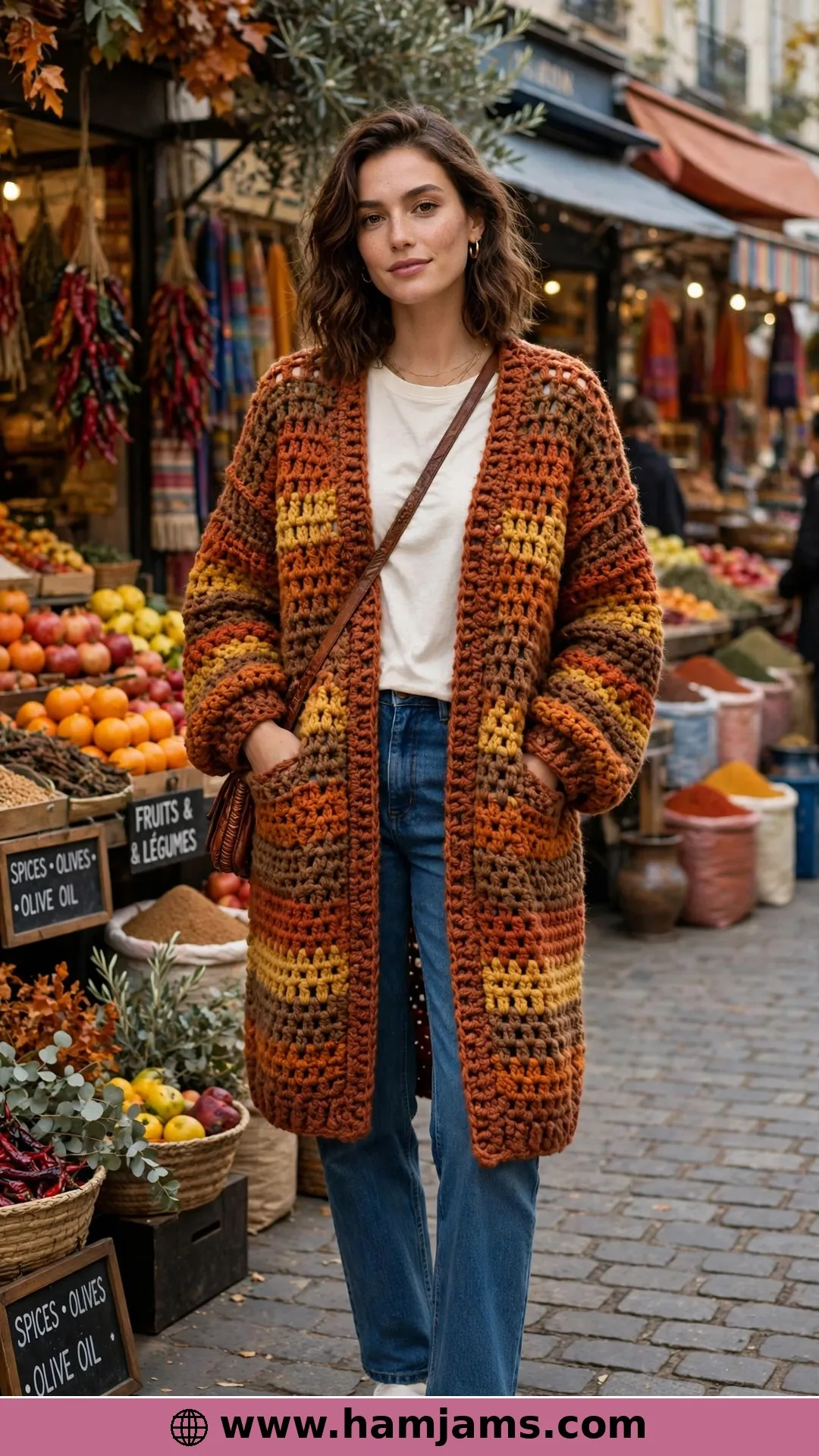 Bulky Waffle-Stitch Long Cardi