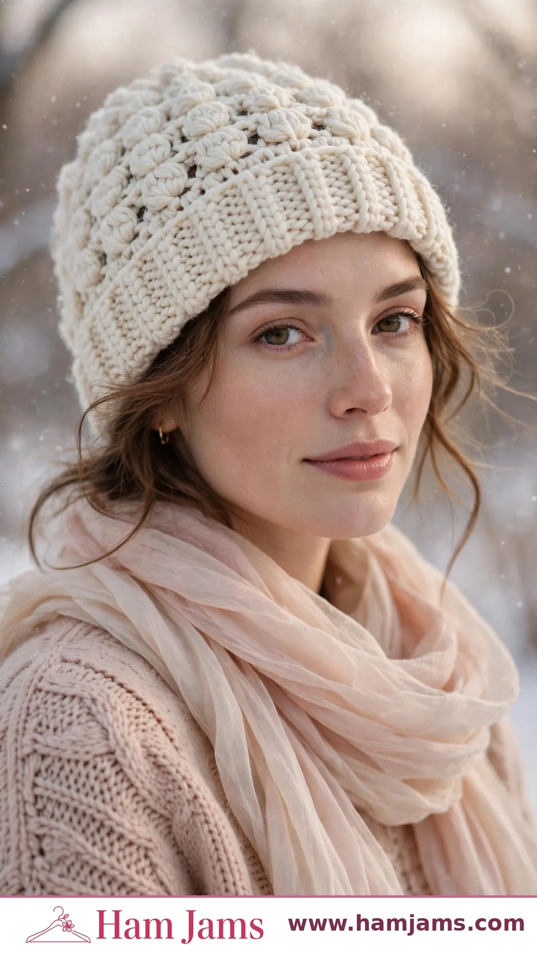 The Pearl Puff-Stitch Beanie