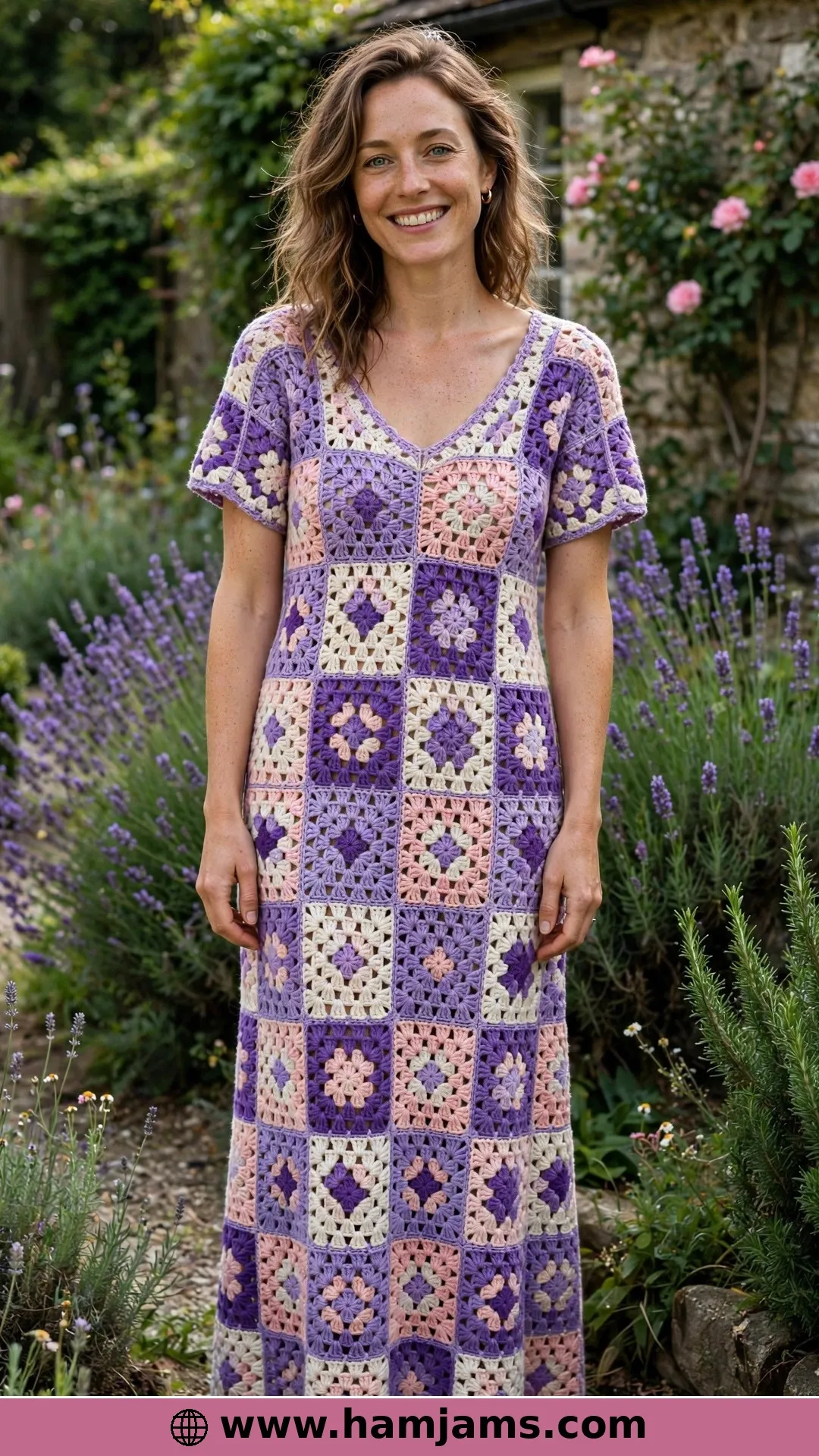 The Lavender Dreams Granny Square Maxi
