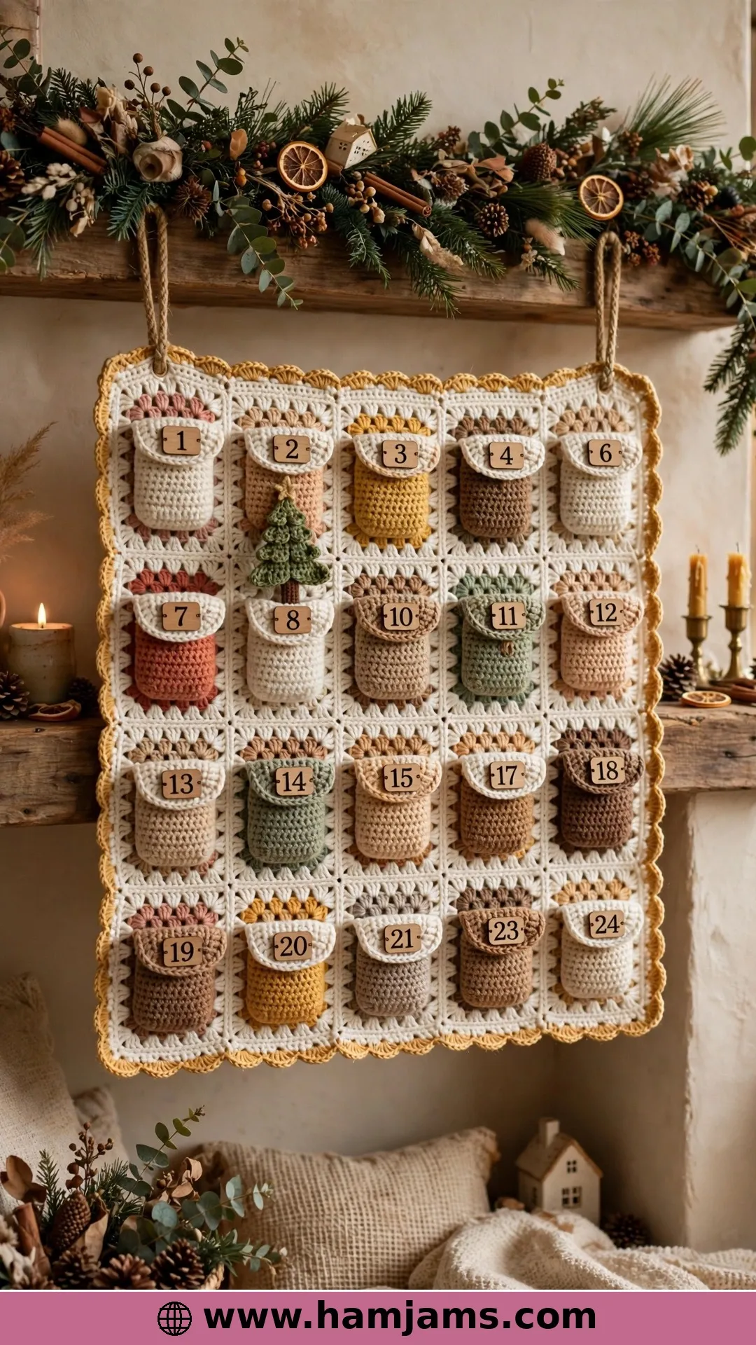 The Granny Stocking Calendar With a Travelling Tree