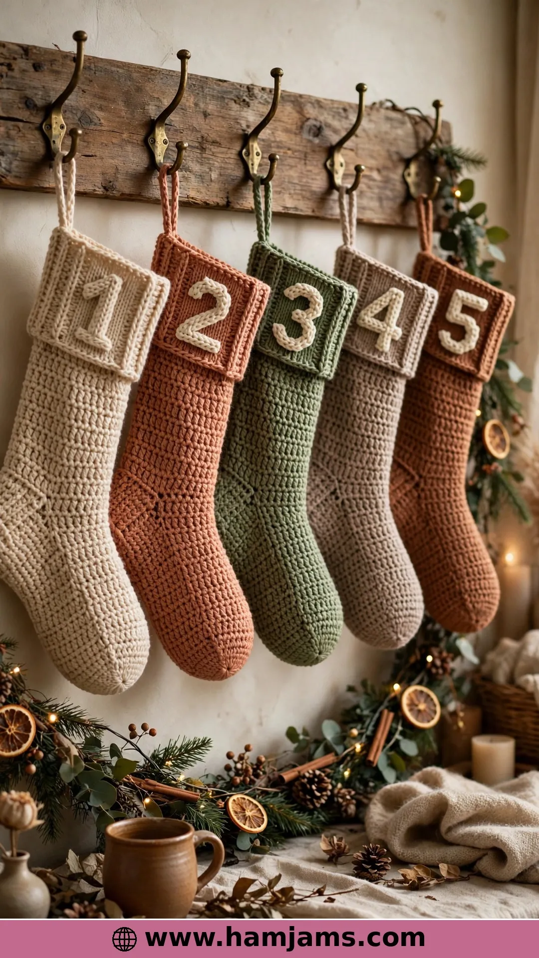 Numbered Stockings With Perfectly Straight Digits