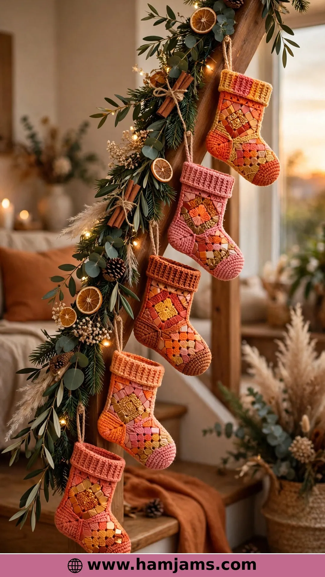 Mosaic Mini Stockings in Five Designs (Component)
