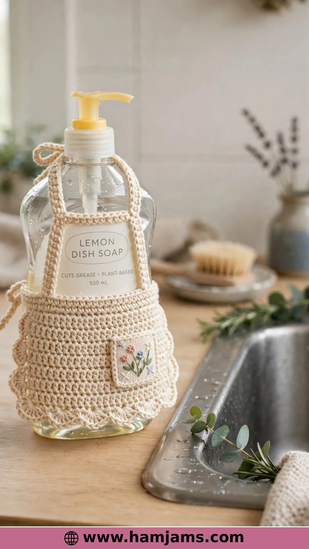 The Tiny Apron Your Dish Soap Bottle Deserves
