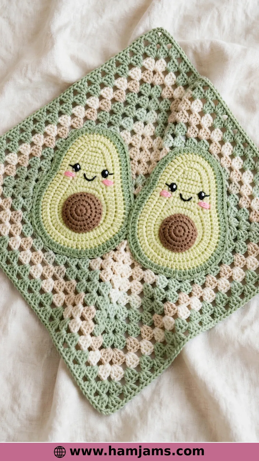 Two Avocado Halves in C2C