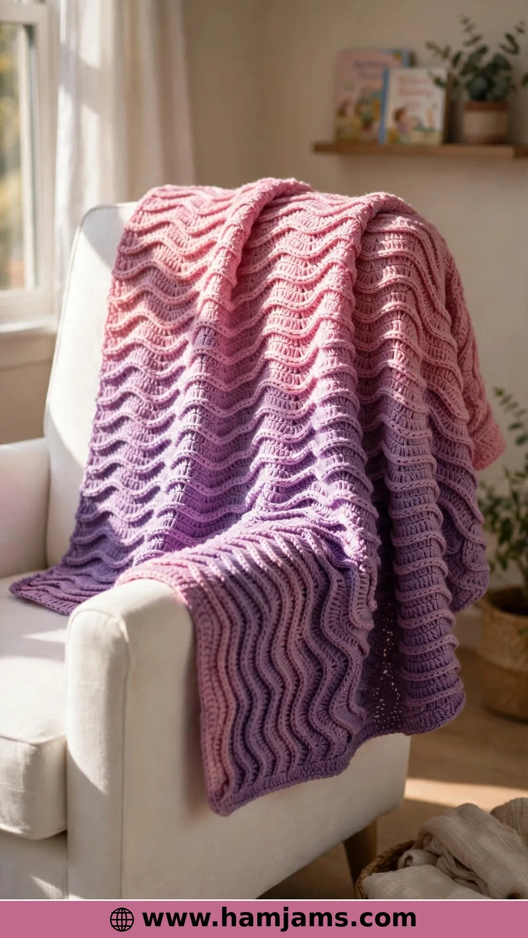 Gentle Ripples in a Self-Striping Cake