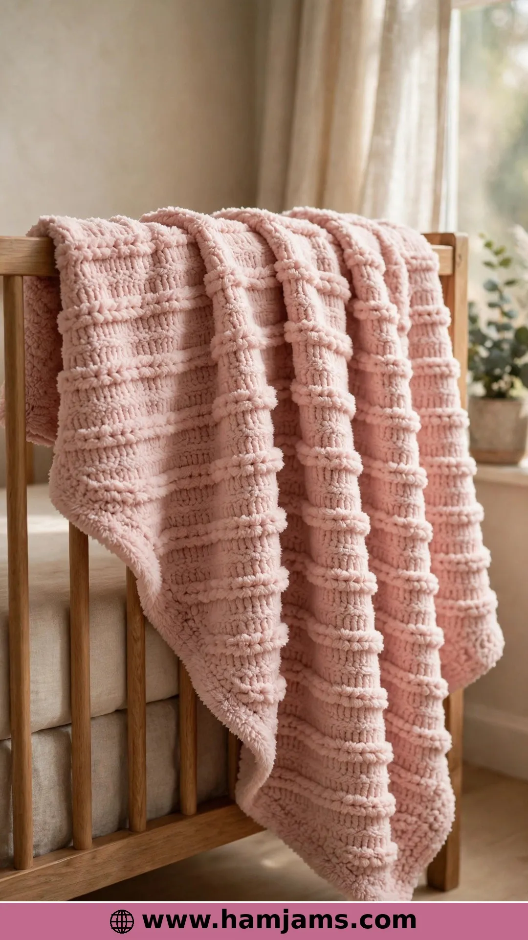 Raised Lines Across a Cloud of Fleece Yarn