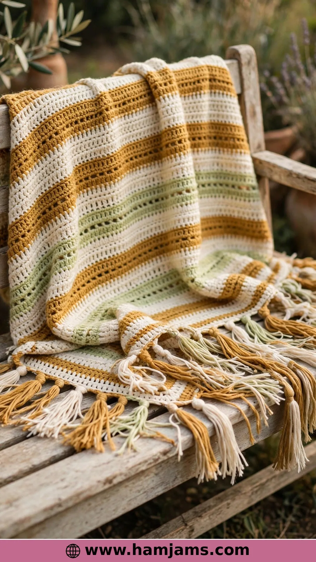 Vintage Stripes, Herringbone Texture and Tassels