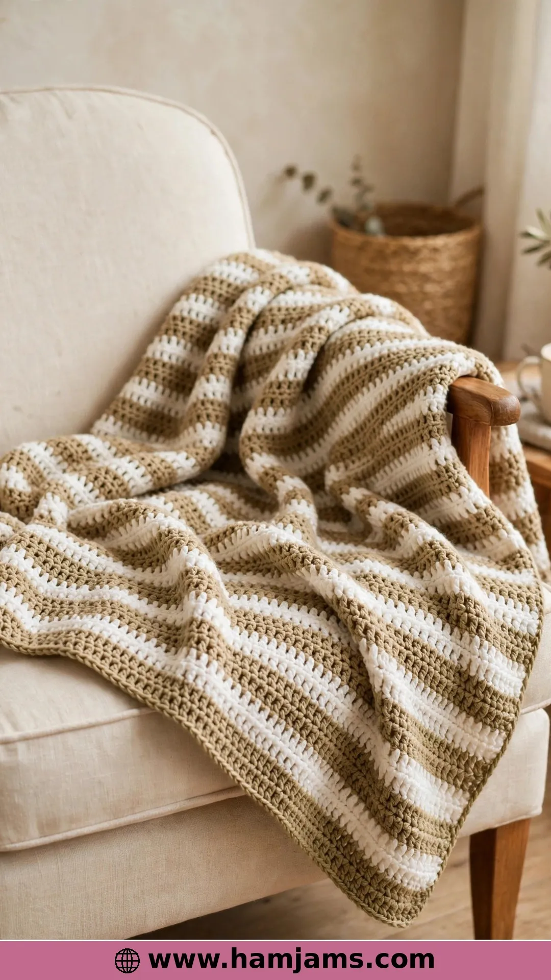 Cookies and Cream Stripes in the Moss Stitch