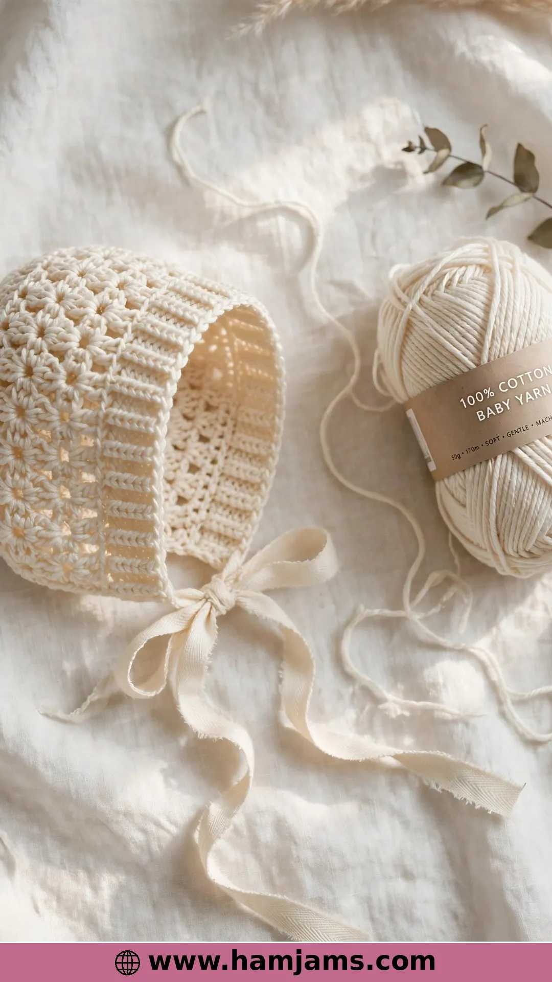 The Classic Newborn Bonnet With a Ribbed Brim