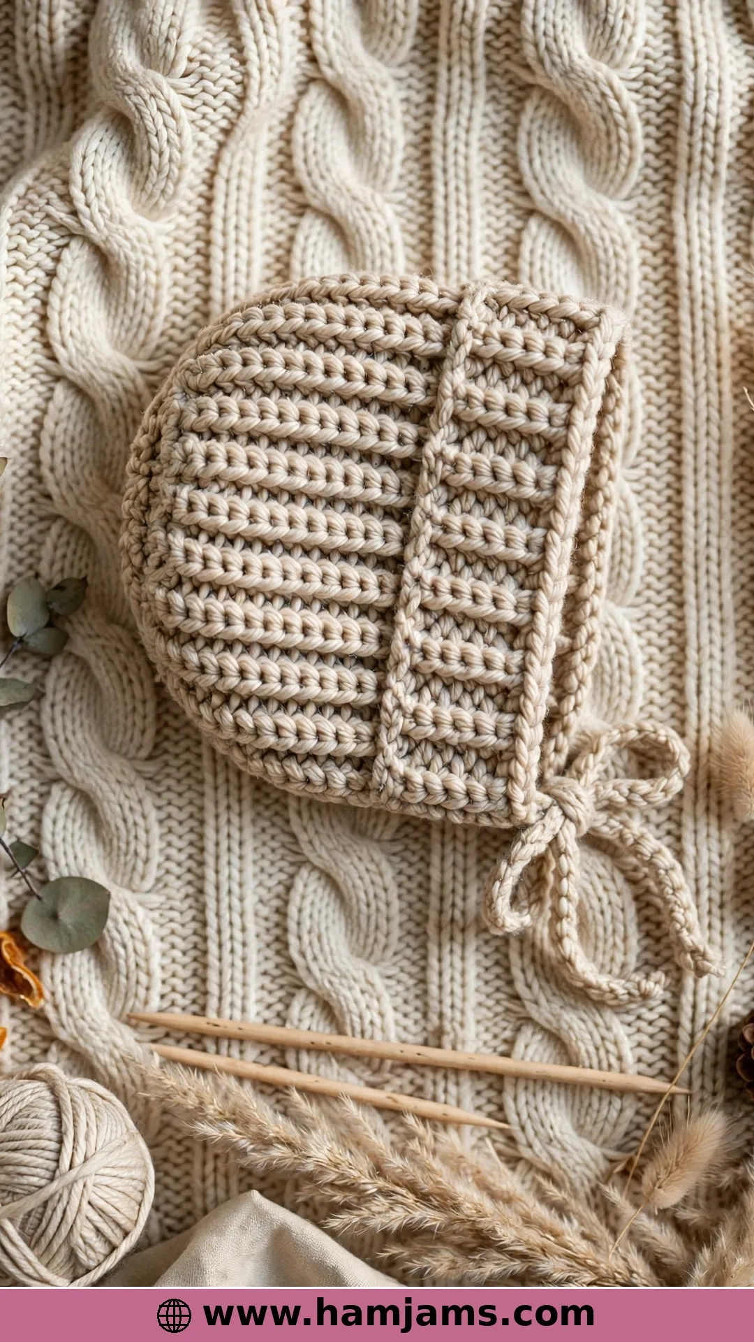 The Cosy Ribbed Bonnet in Eight Sizes
