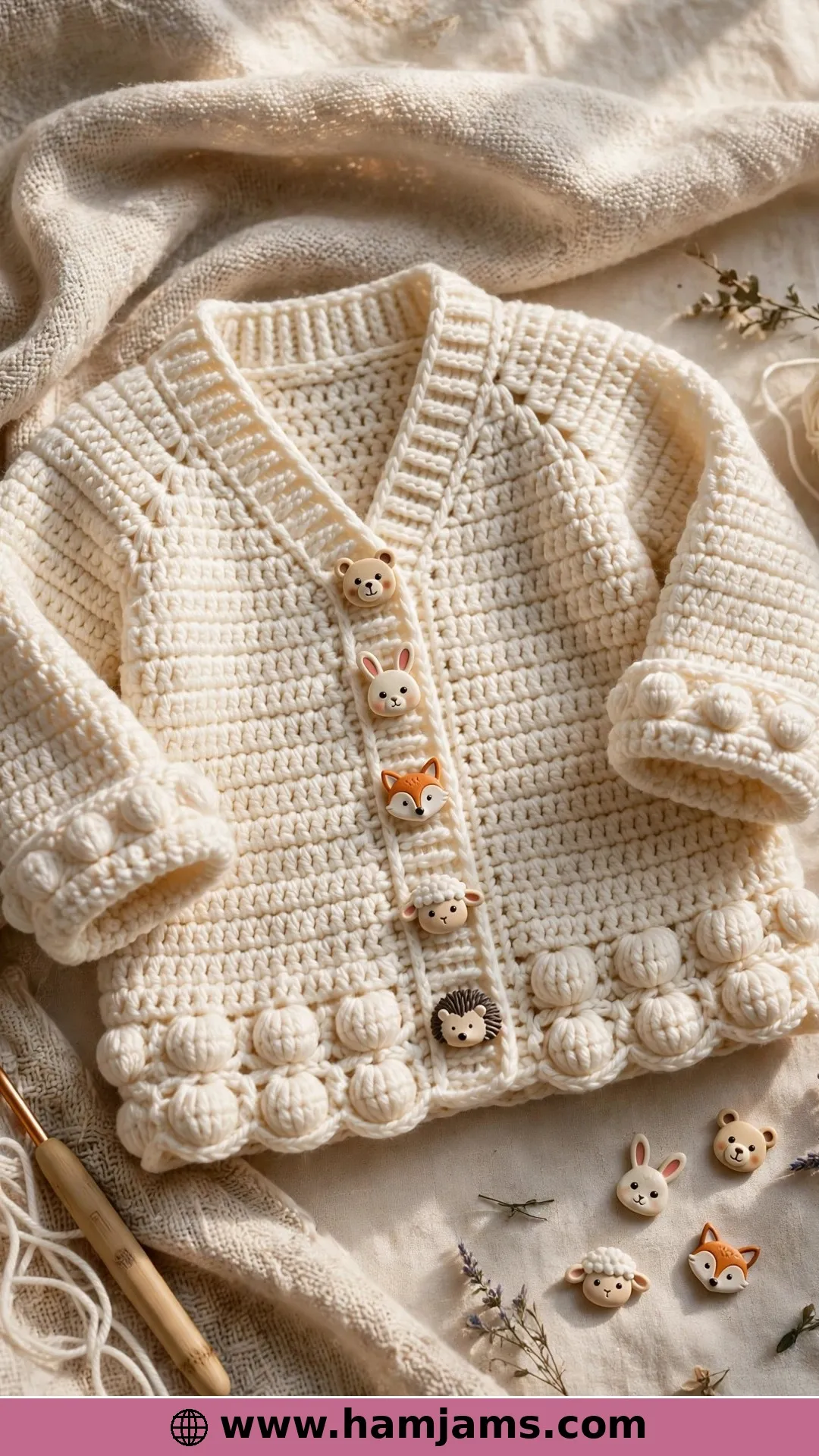 Bubble-Stitch Hems, Sized by Your Hook