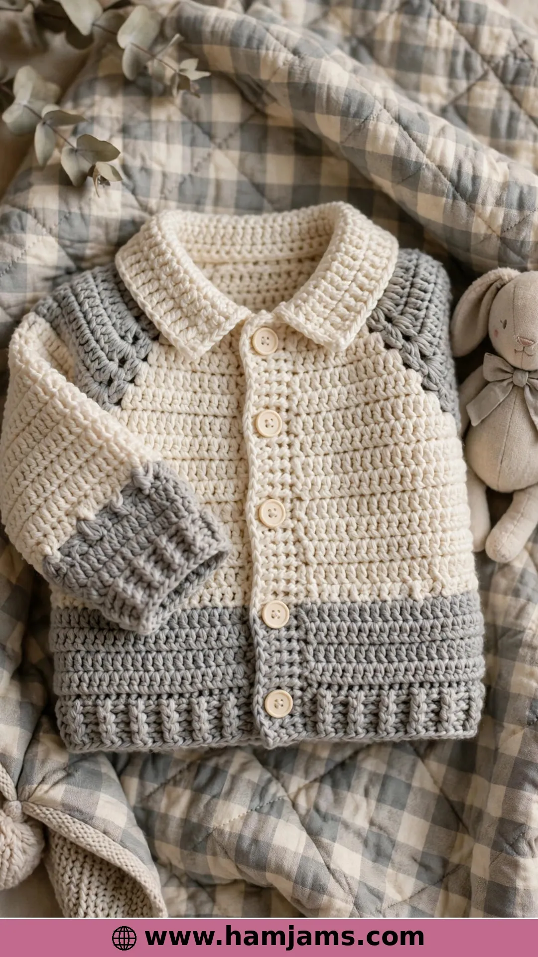A Two-Colour Cardi for Boys and Girls
