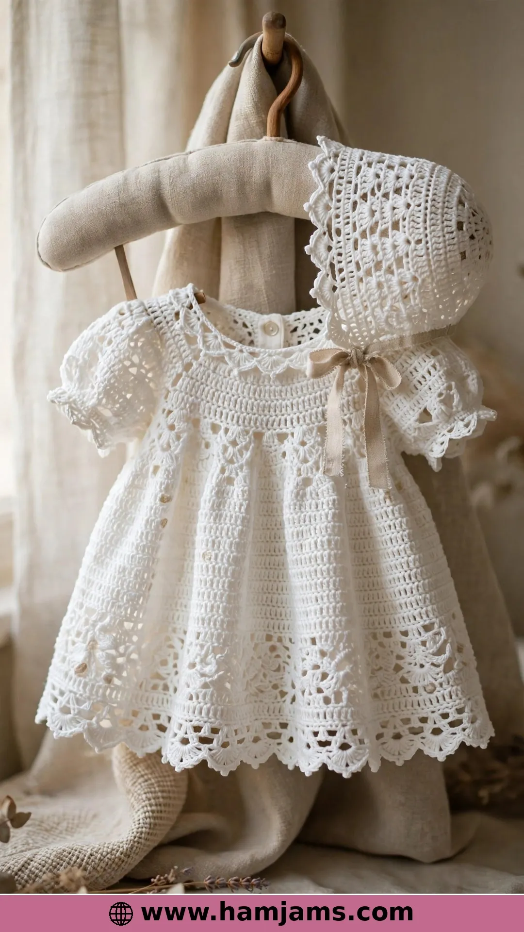 A Cotton Heirloom Dress and Bonnet for Special Days