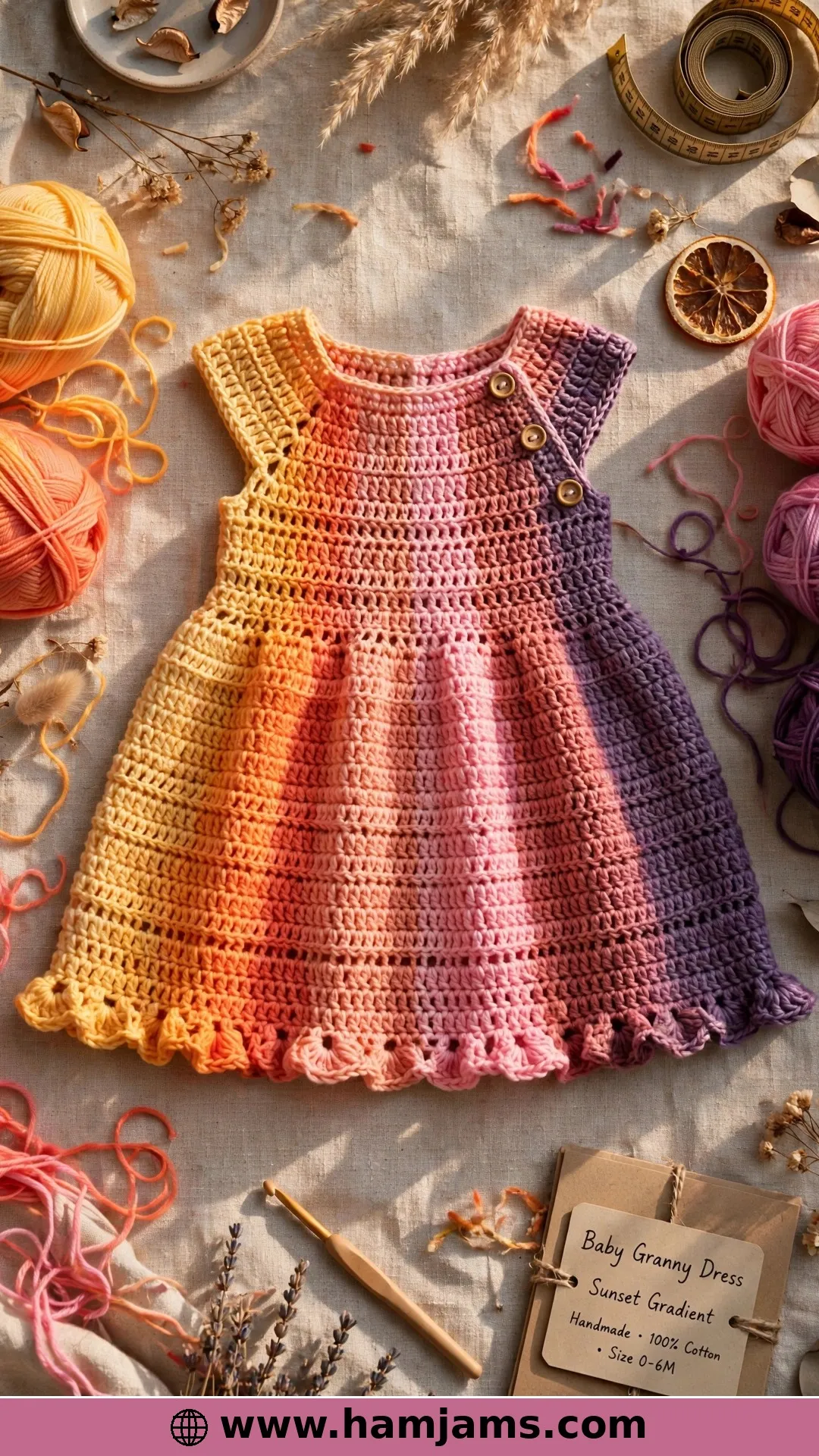Side-to-Side Granny Stitch in a Gradient Yarn