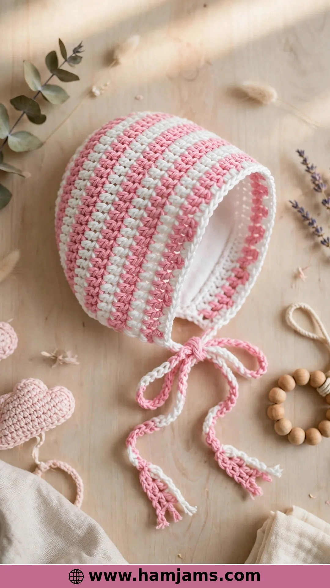 The Easiest Bonnet, With Ties Worked In