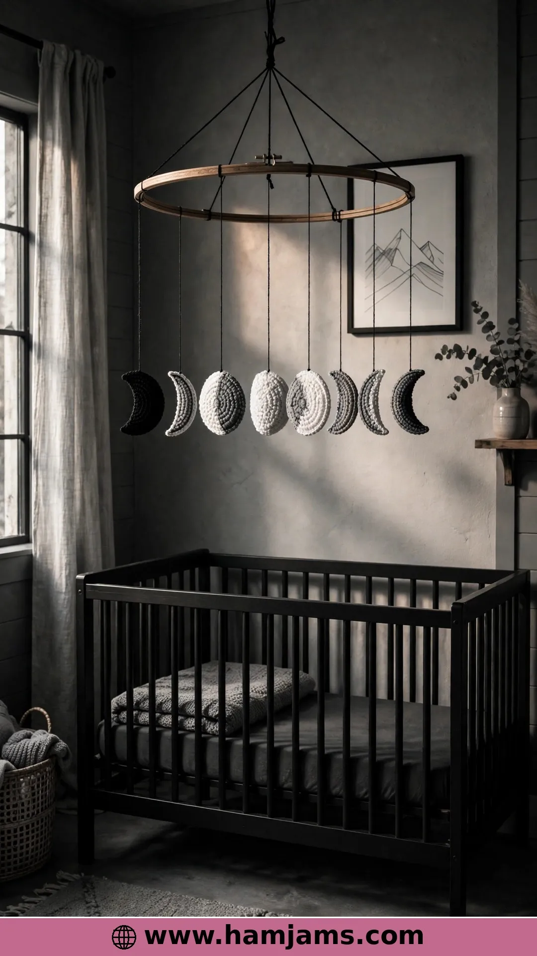 Moon Phases in High-Contrast Black and White