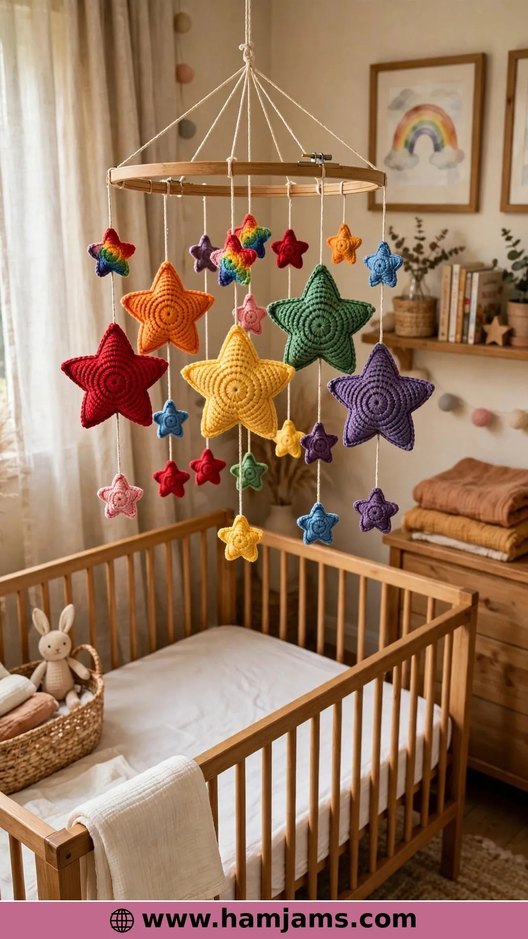 Sixteen Stiffened Stars on an Embroidery Hoop