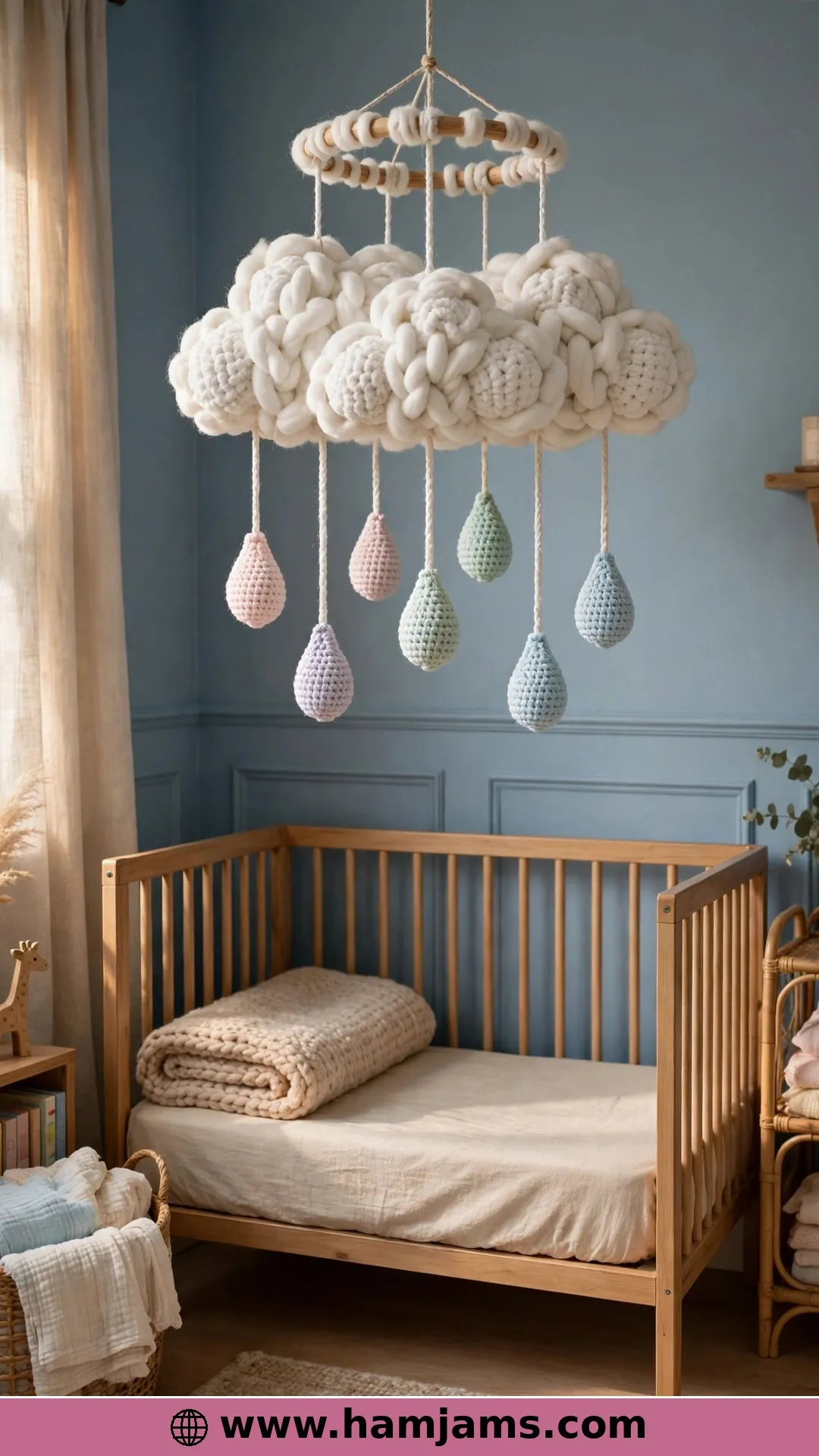 Chunky Clouds and Raindrops in Blanket Yarn